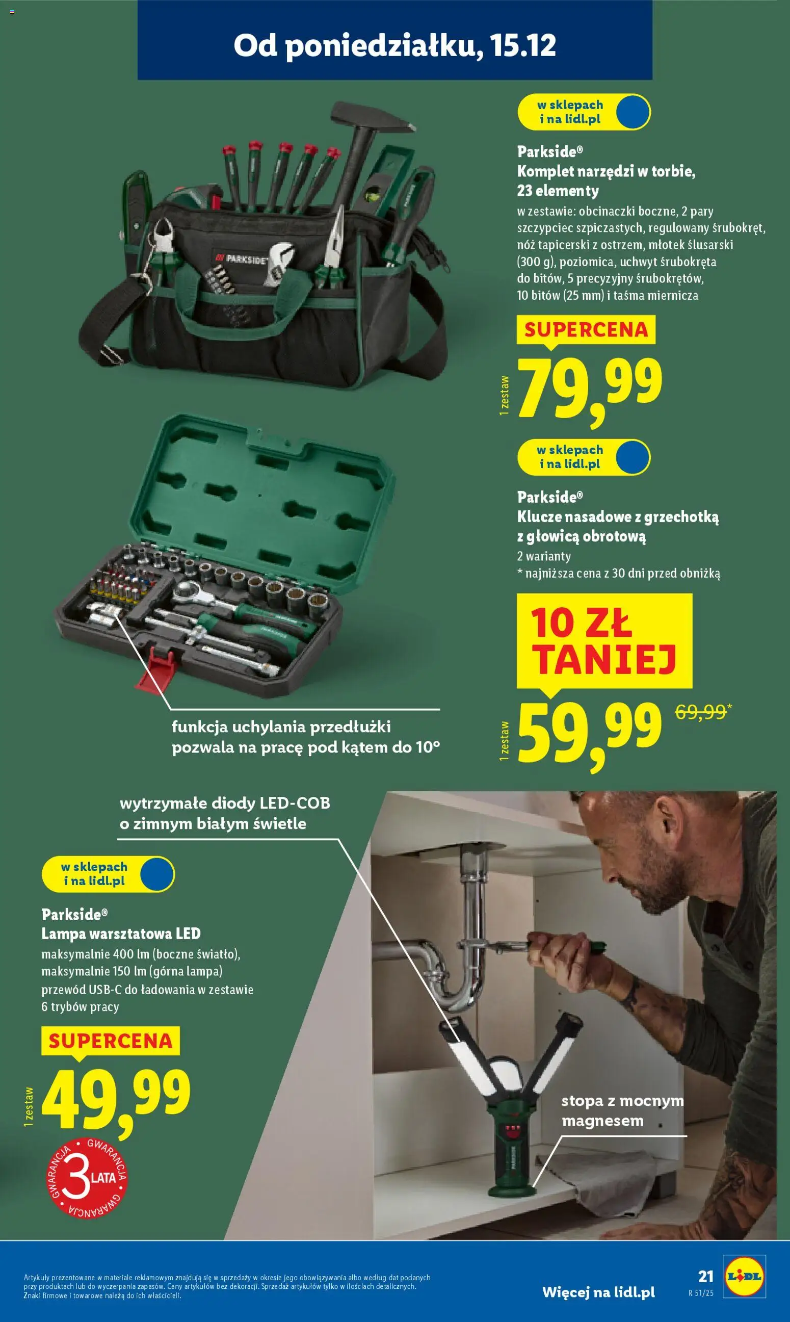Lidl Katalog od 15.12.2025 | Strona: 27 | Produkty: Lampa warsztatowa, Lampa