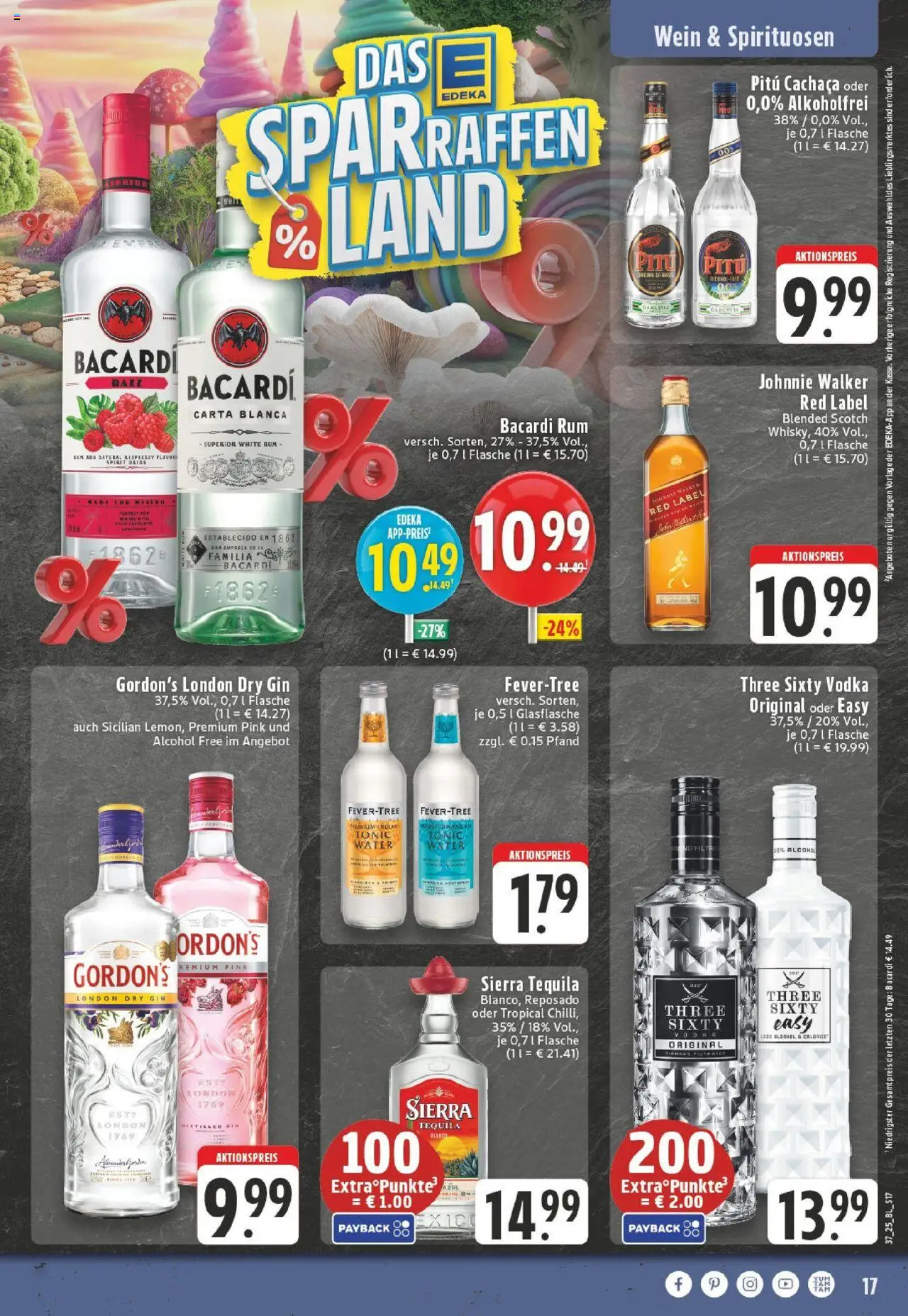 Edeka prospekt Leopoldshöhe-Asemissen	 – gültig ab 07.09.2025 | Seite: 17 | Produkte: Bacardi, Rum, Vodka, Johnnie walker