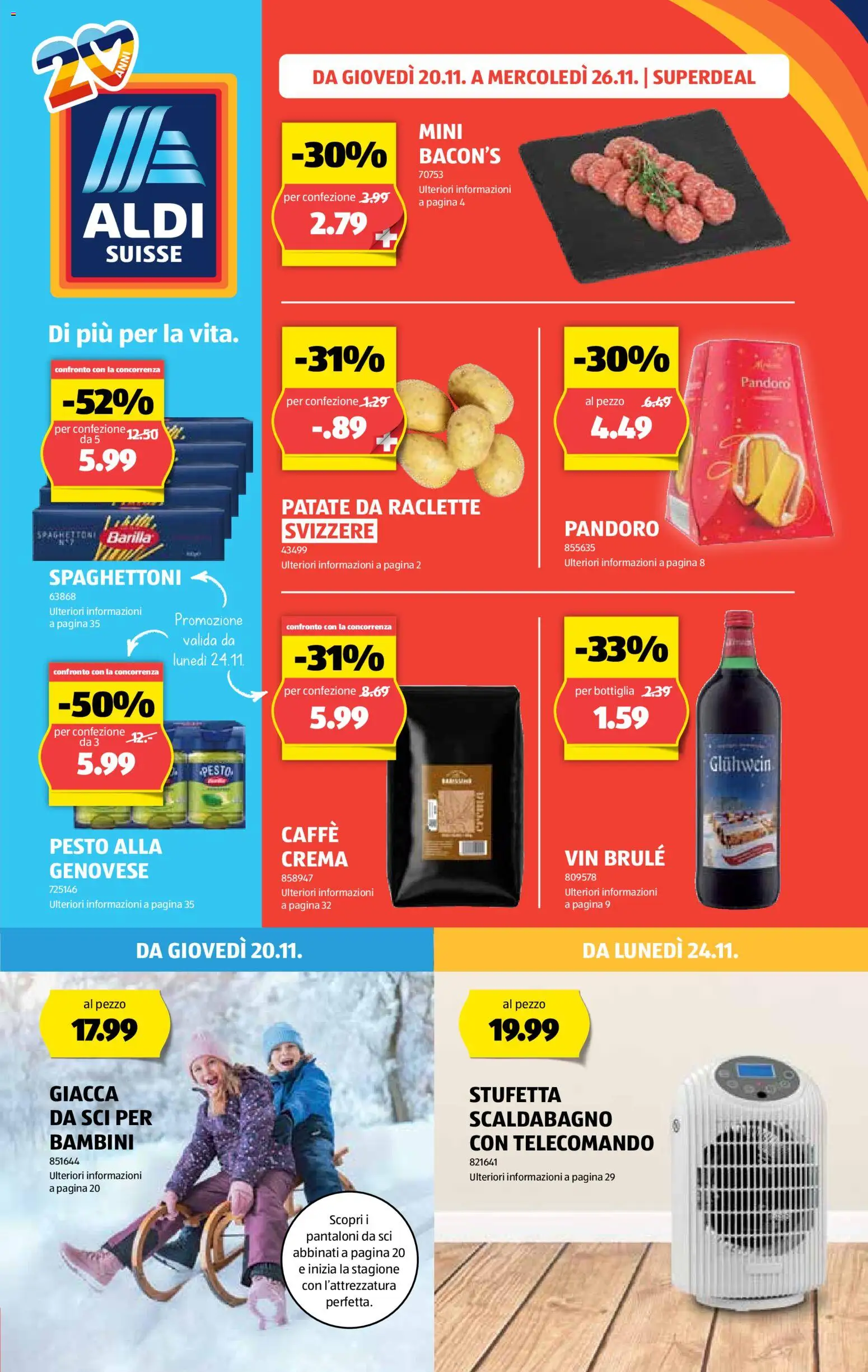Aldi Aktionen IT – gültig ab 20.11.2025 | Seite: 1 | Produkte: Barilla, Raclette