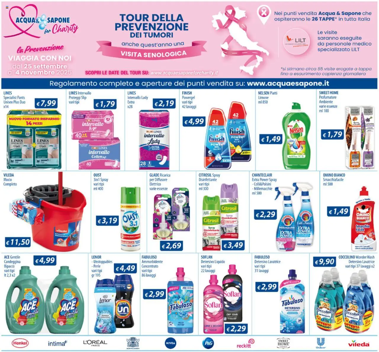 Volantino Acqua e Sapone del 20.10.2025 | Pagina: 19 | Prodotti: Ammorbidente, Acqua, Limone, Lavatrice
