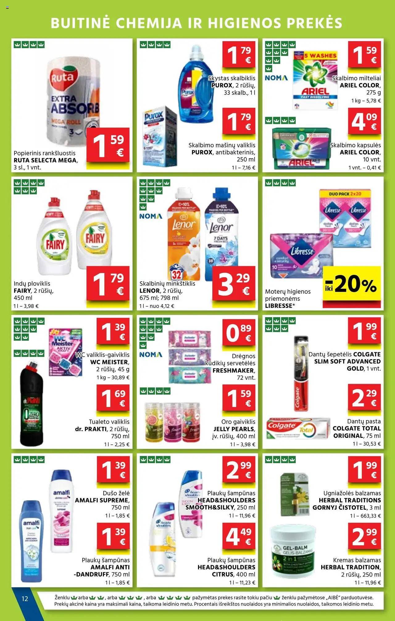 AIBE akcijos nuo 18.09.2025 | Puslapis: 12 | Prekių: Balzamas, Šepetėlis, Skalbimo milteliai, Ploviklis