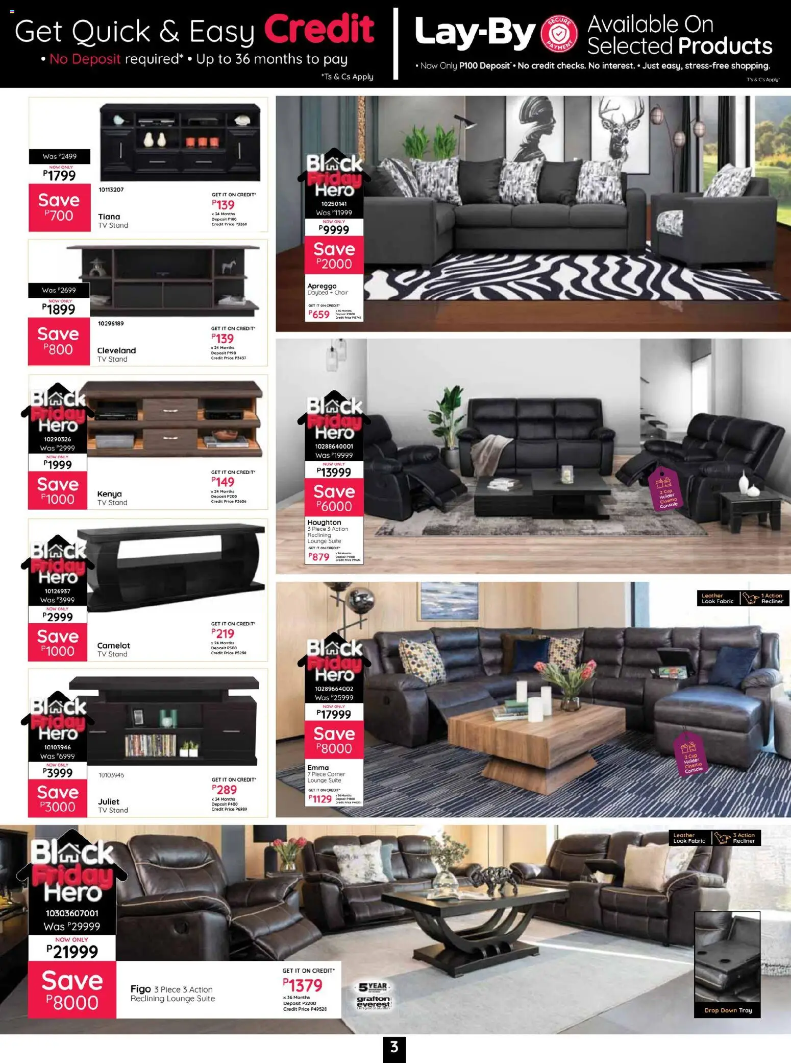 New Bradlows catalogue – valid from 10.11.2025 | Page: 3 | Products: Tray, TV, Chair, Lounge suite