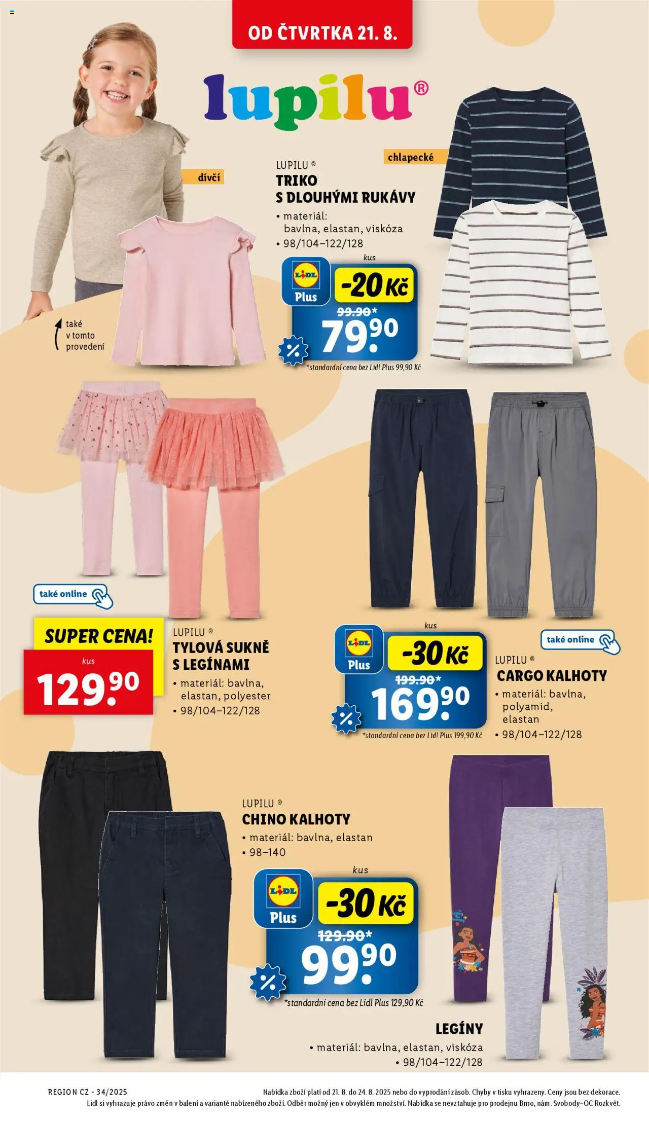 Lidl leták od 21.08.2025 | Strana: 38 | Produkty: Sukně, Kalhoty, Legíny