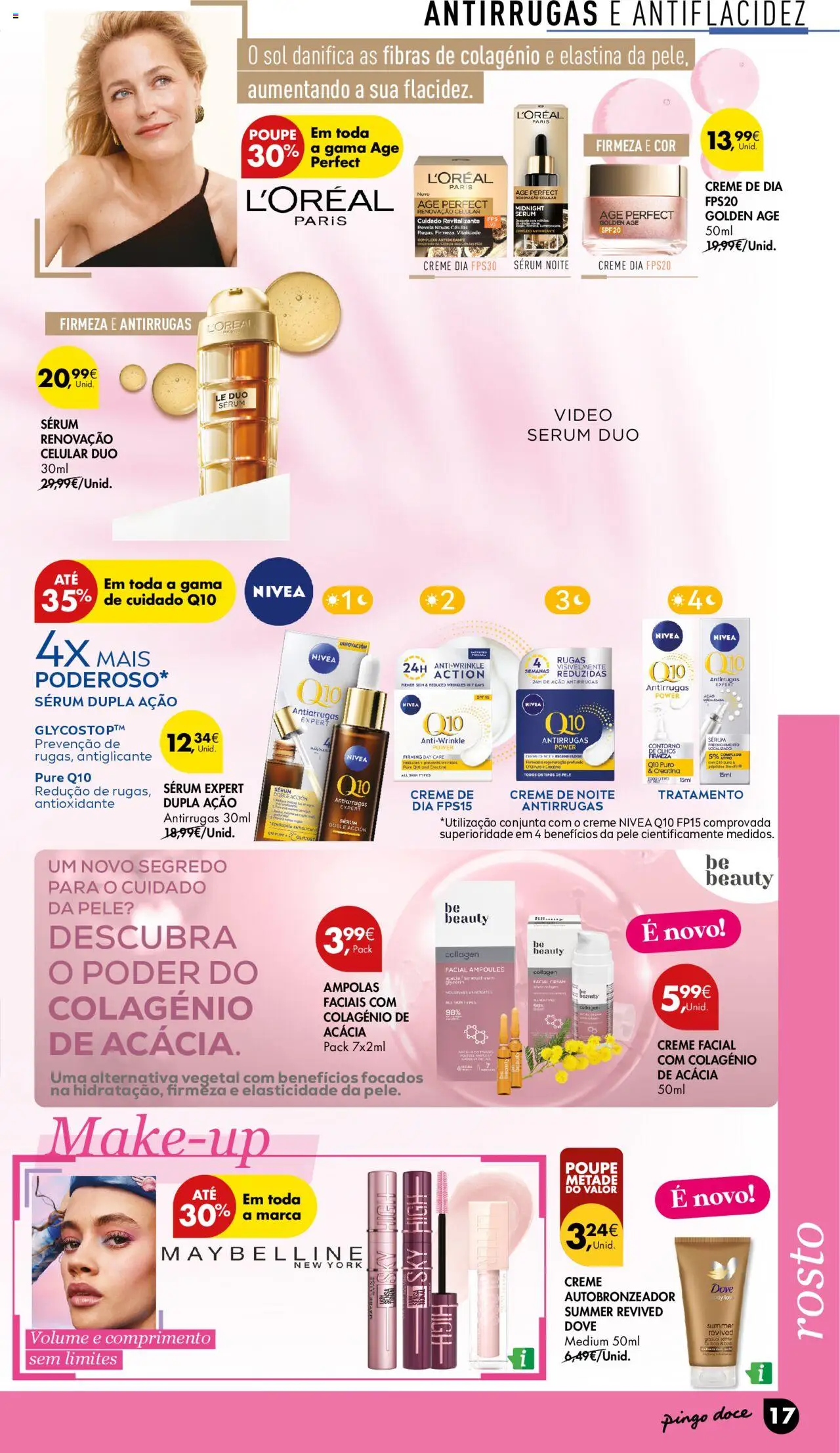 Pingo Doce - Folheto Especial Beleza │ válido de 22.07.2025 | Página: 17 | Produtos: Vídeo, Autobronzeador, Sérum, Creme