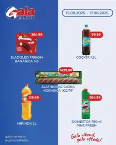 Gala MARKET vikend akcija - pregled Gala MARKET kataloga - važi od 15.08.2025