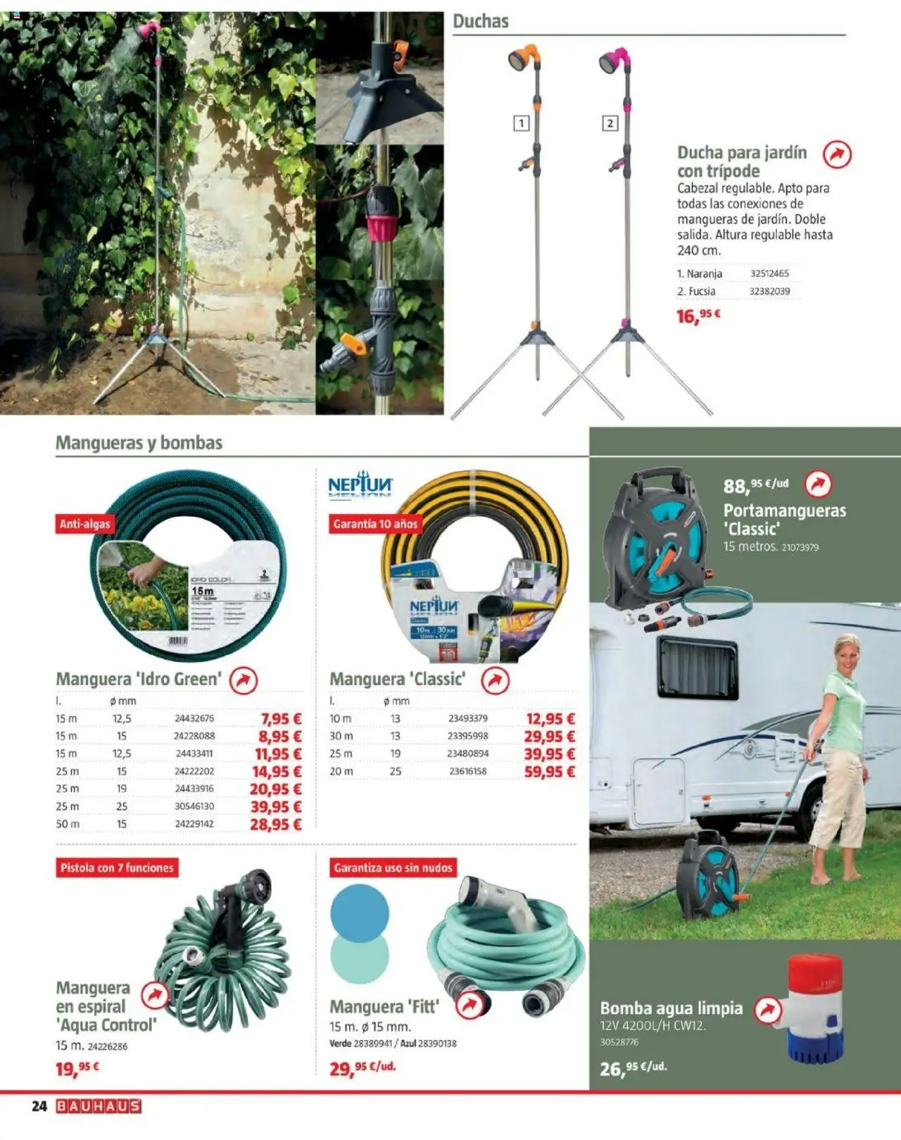 Bauhaus - Camping │ válido desde el 19.05.2025 | Página: 24 | Productos: Manguera, Ducha