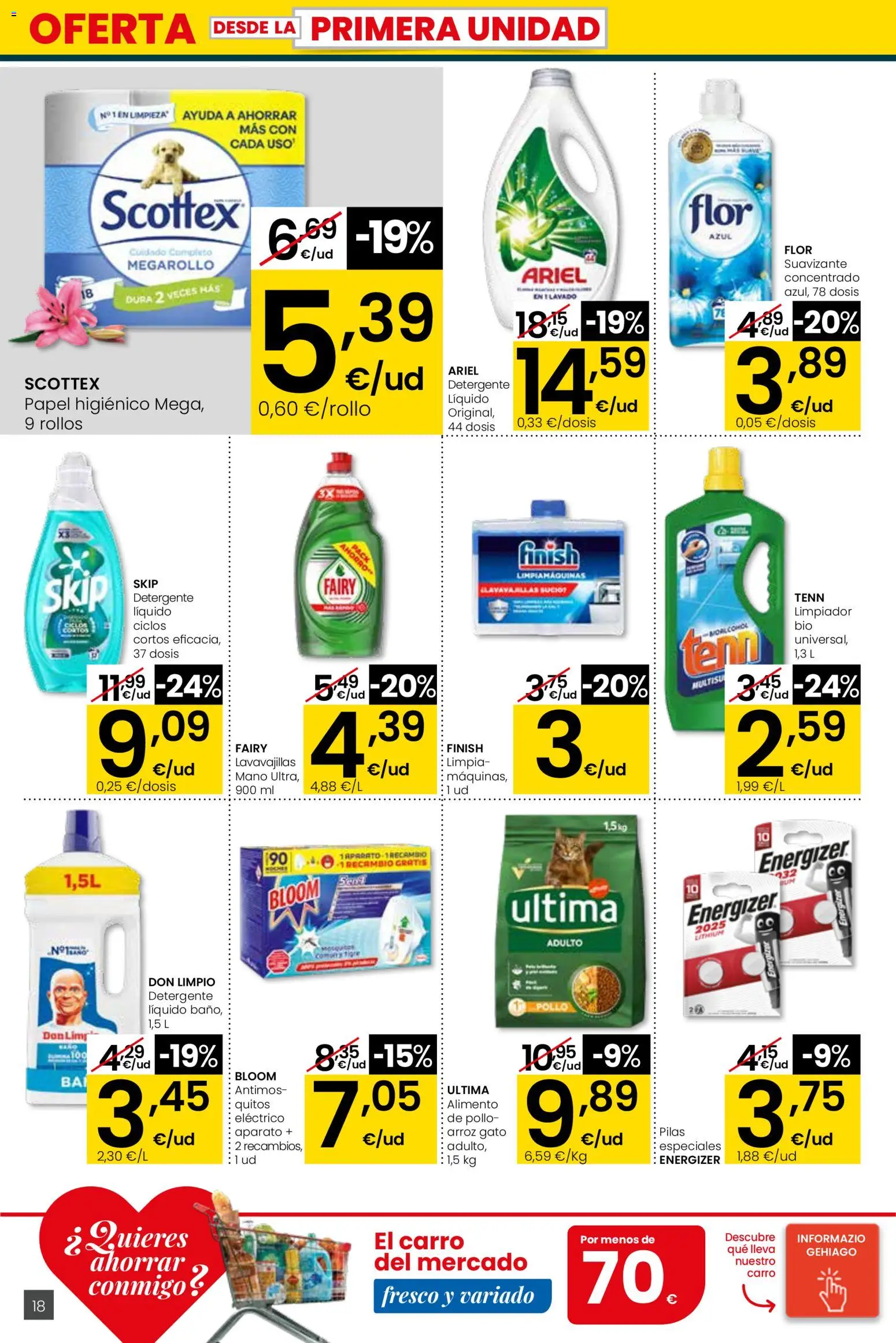 Eroski - Quieres ahorrar conmigo City │ válido desde el 26.03.2026 | Página: 18 | Productos: Papel higienico, Arroz, Suavizante, Lavavajillas