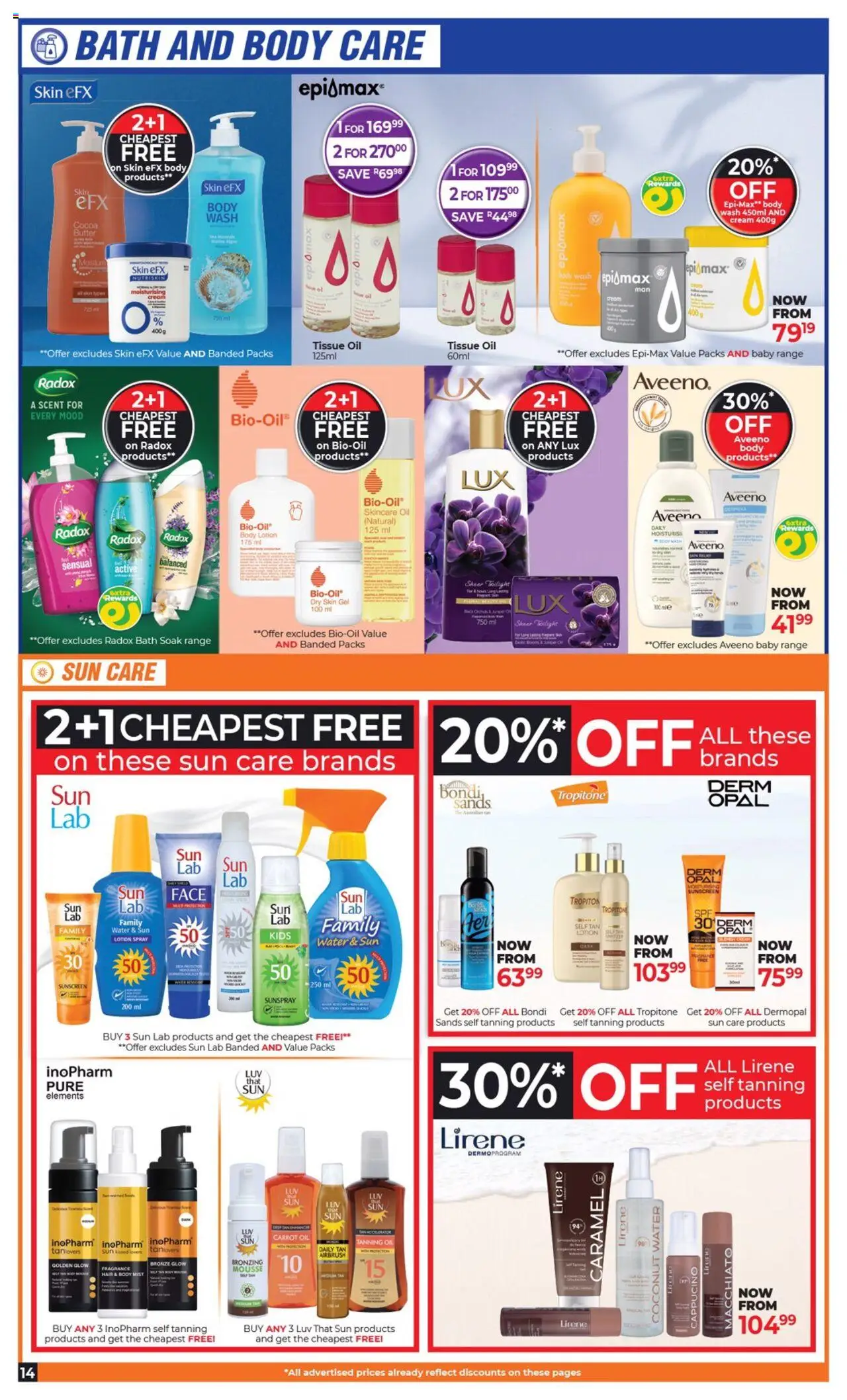 Dis-Chem Specials │ valid from 19.08.2025 | Page: 14 | Products: Bath, Butter, Cream, Lotion