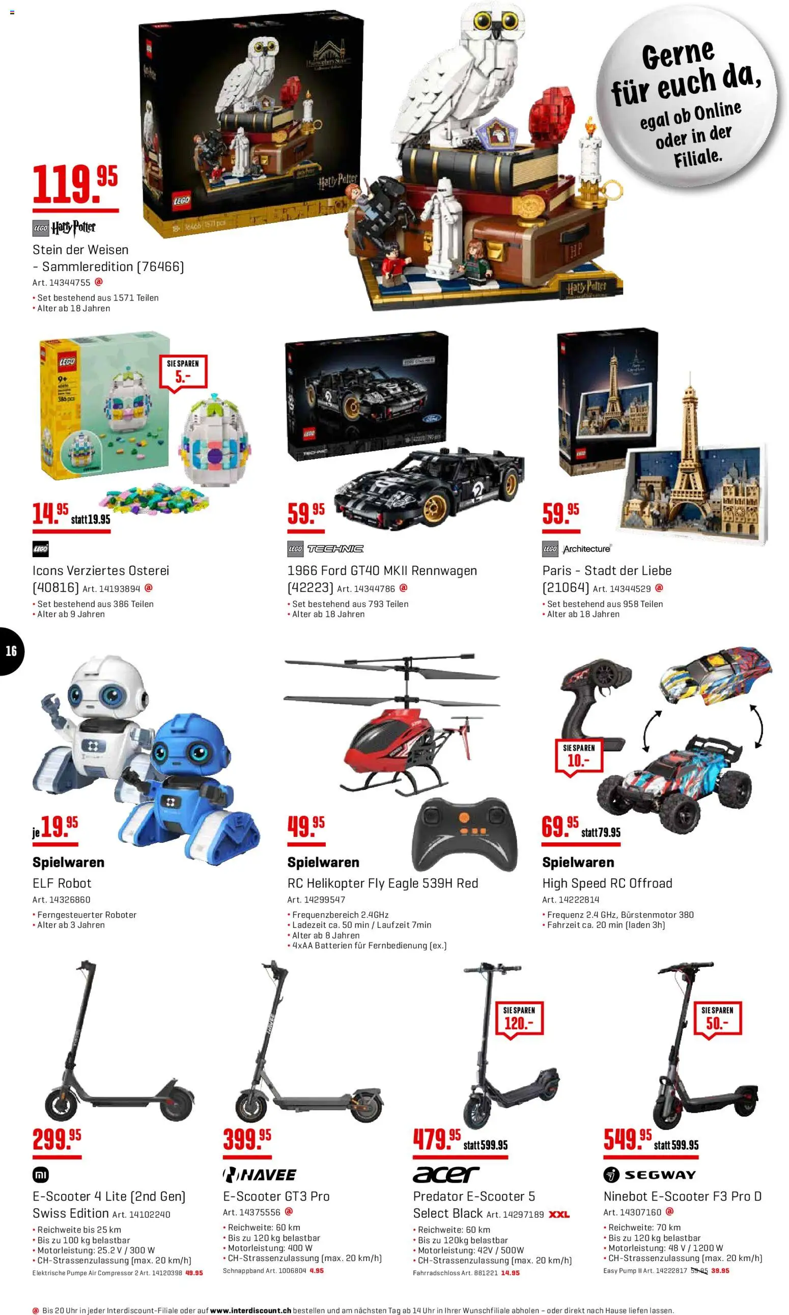 Interdiscount Aktionen – gültig ab 23.02.2026 | Seite: 16 | Produkte: Roboter, Pc