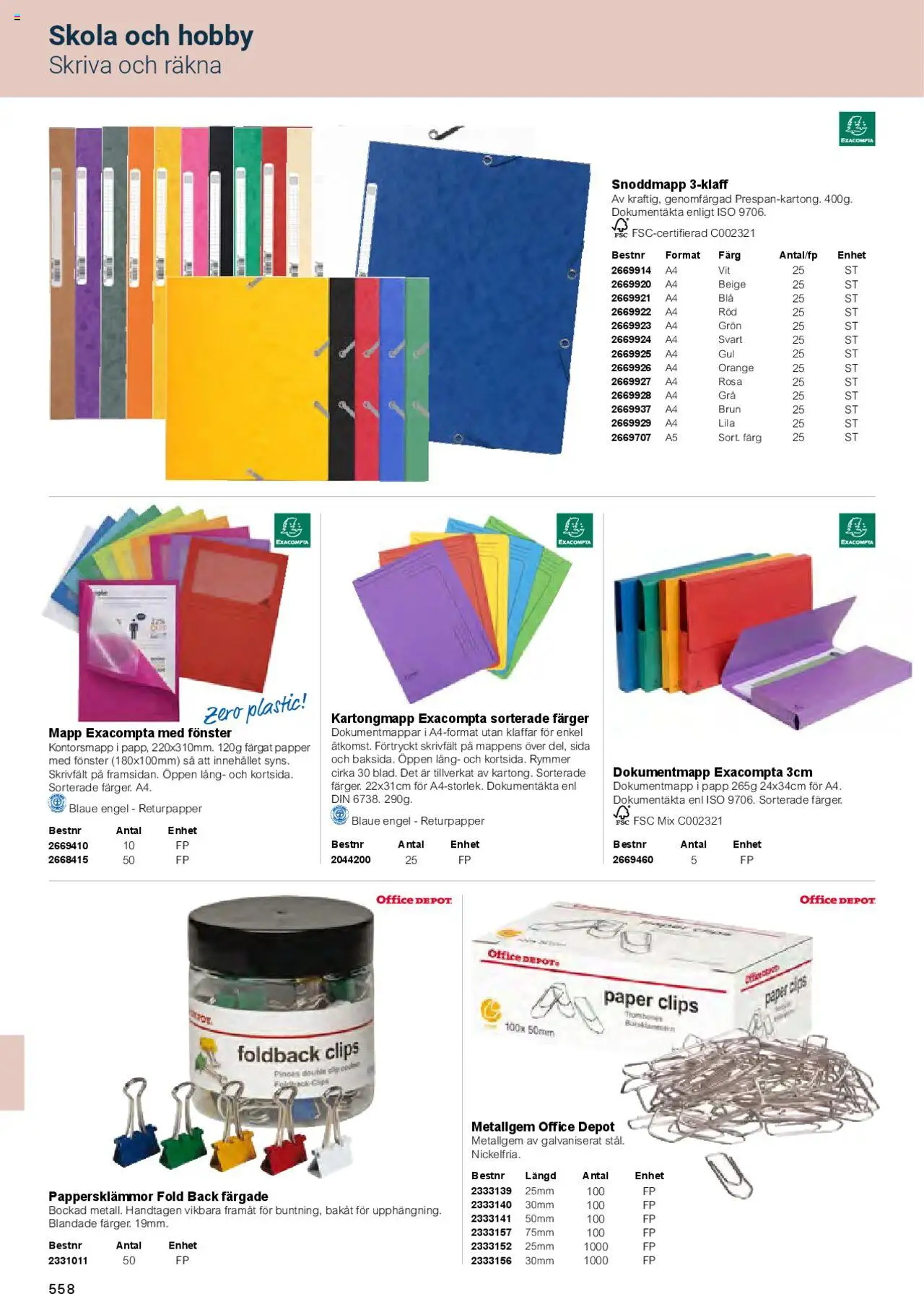 Office Depot reklamblad aktuell från 01.02.2025 | Sida: 560 | Produkter: Papper, Mapp
