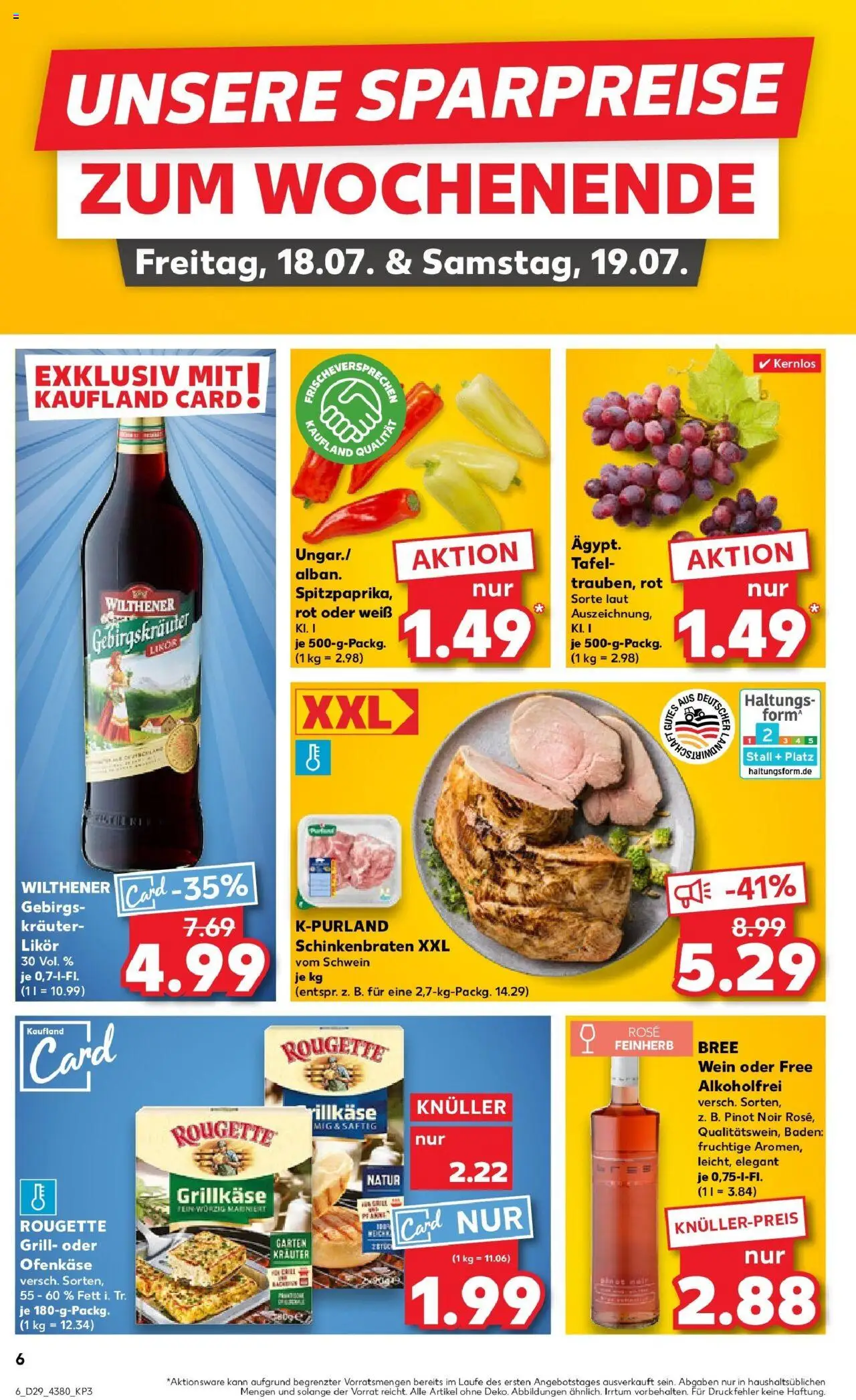 Kaufland prospekt Torgau	 - gültig ab dem 16.07.2025 | Seite: 6 | Produkte: Grill, Wilthener, Likör, Bree