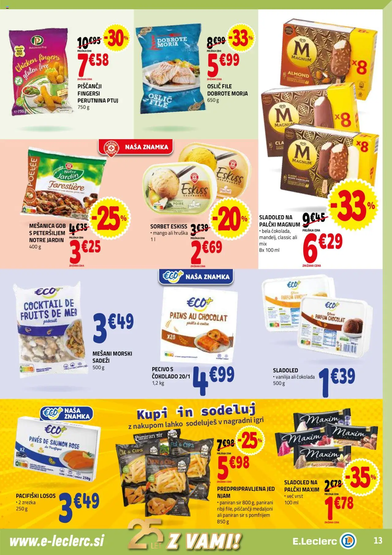 E.leclerc katalog │ velja od 03.09.2025 | Stran: 13 | Izdelki: Hruska, Oslič, Losos, Parfum