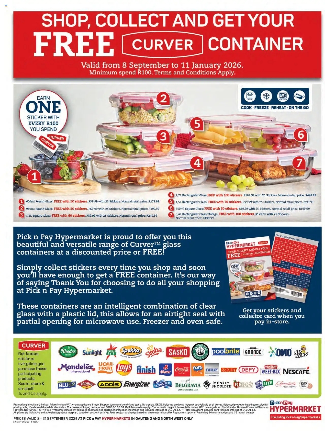 New Pick n Pay catalogue – valid from 08.09.2025 | Page: 4 | Products: Oven, Microwave, Fish, Gin