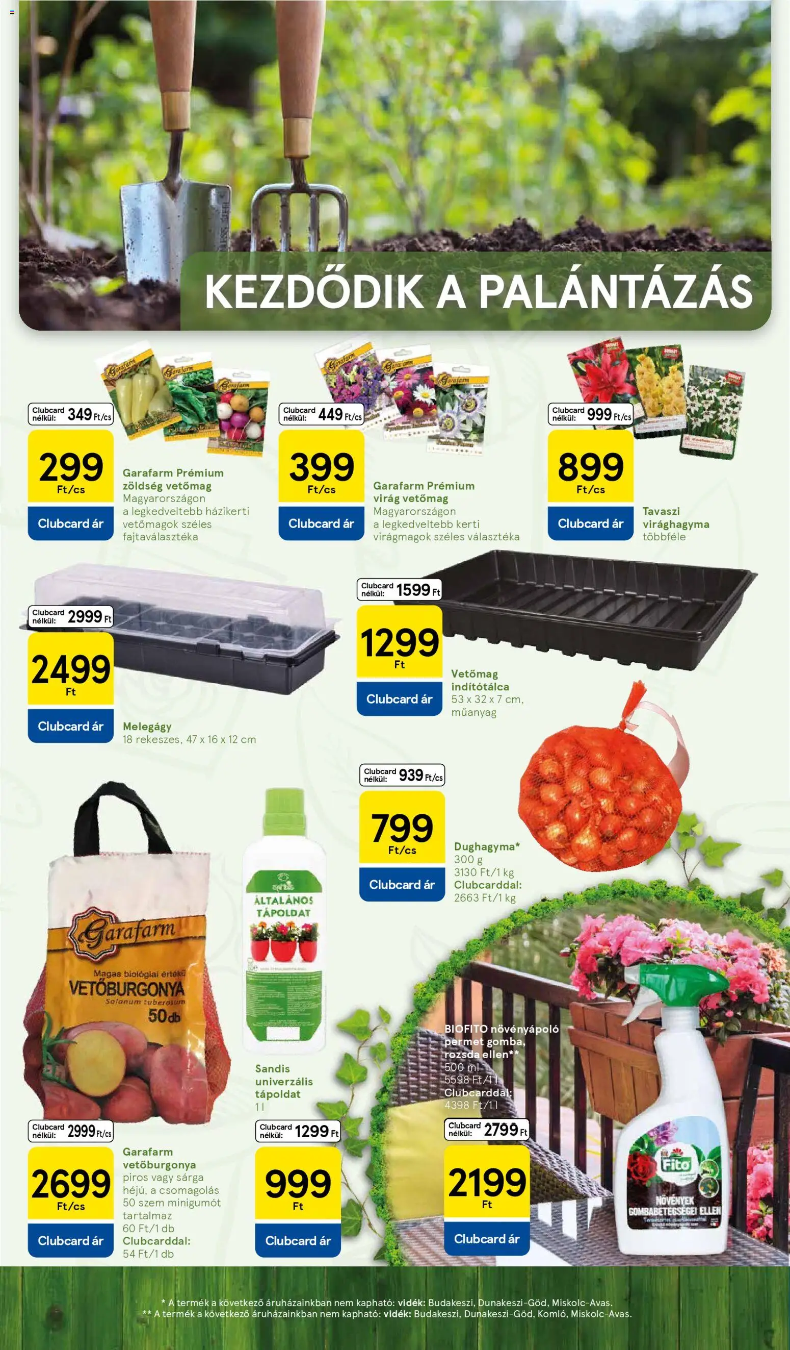 Tesco akciós ujság - amely érvényes a következő dátumtól: 08.04.2026 | Oldal: 7 | Termékek: Vetőmag, Virag, Tápoldat, Zöldség