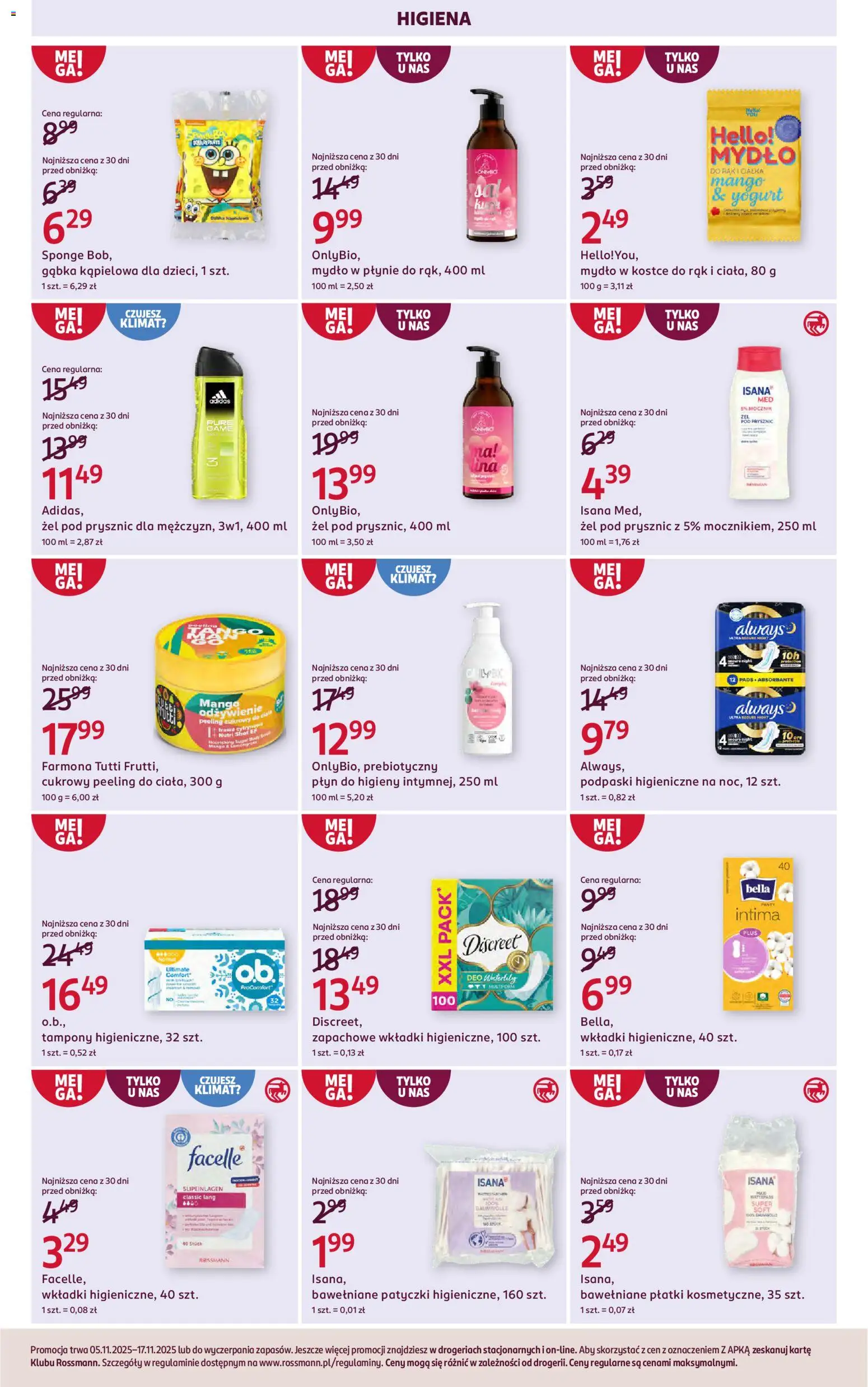 Rossmann Gazetka od 05.11.2025 | Strona: 10 | Produkty: Mango, Peeling, Płatki, Żel pod prysznic