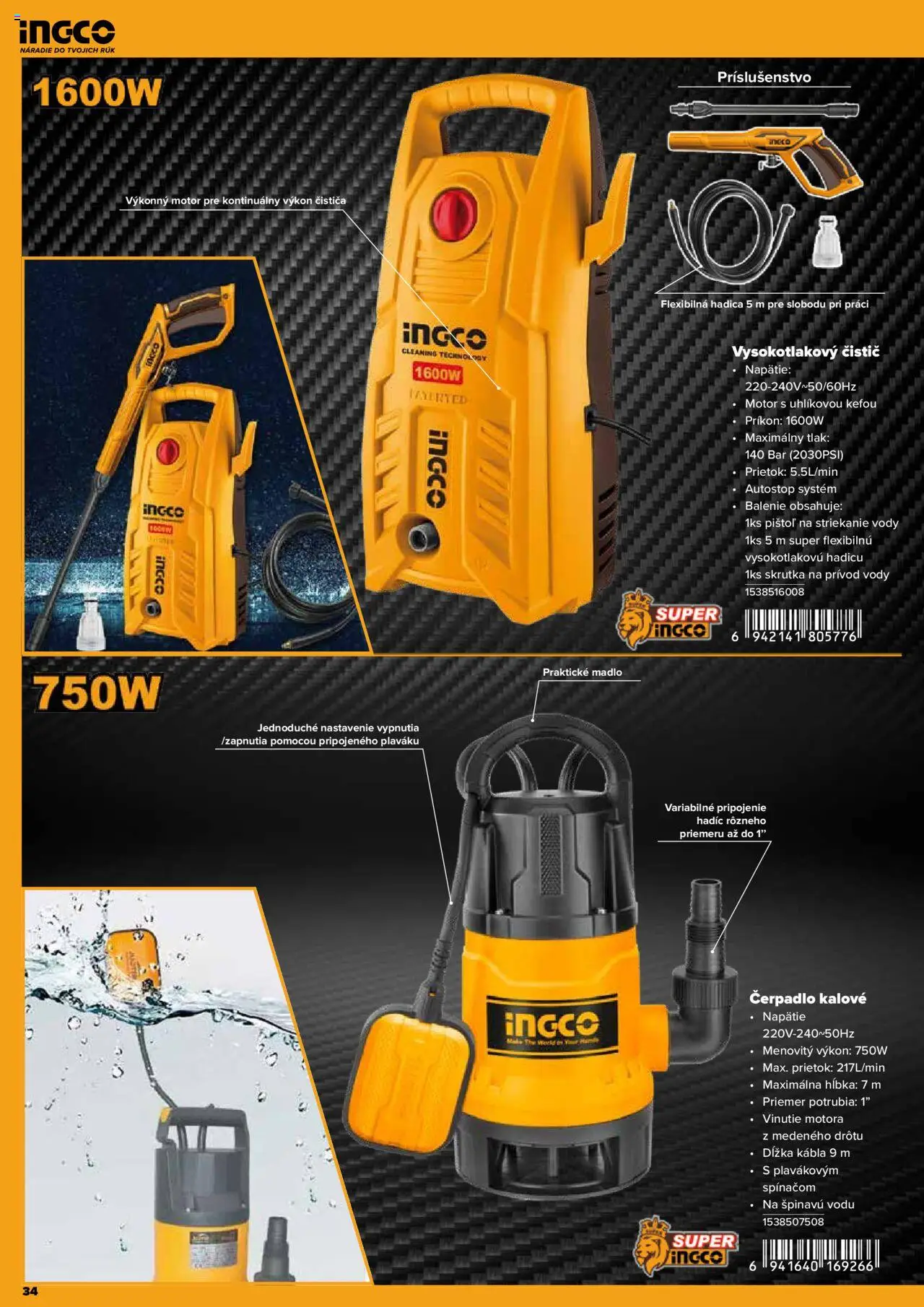 Nové Kinekus akcie – leták je platný od 28.04.2025 | Strana: 34 | Produkty: Čerpadlo, Náradie