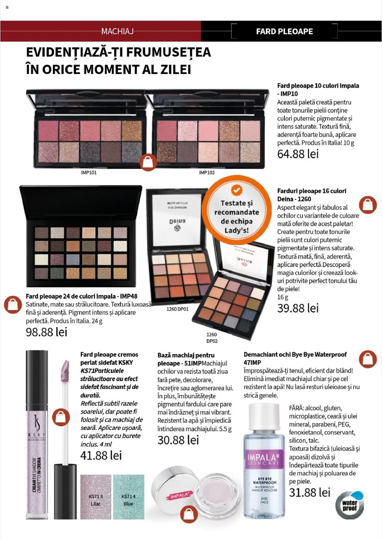 Noul catalog Lady’s – valabil de la 01.08.2025 | Pagină: 77 | Produse: Demachiant, Cremă, Ulei, Apă