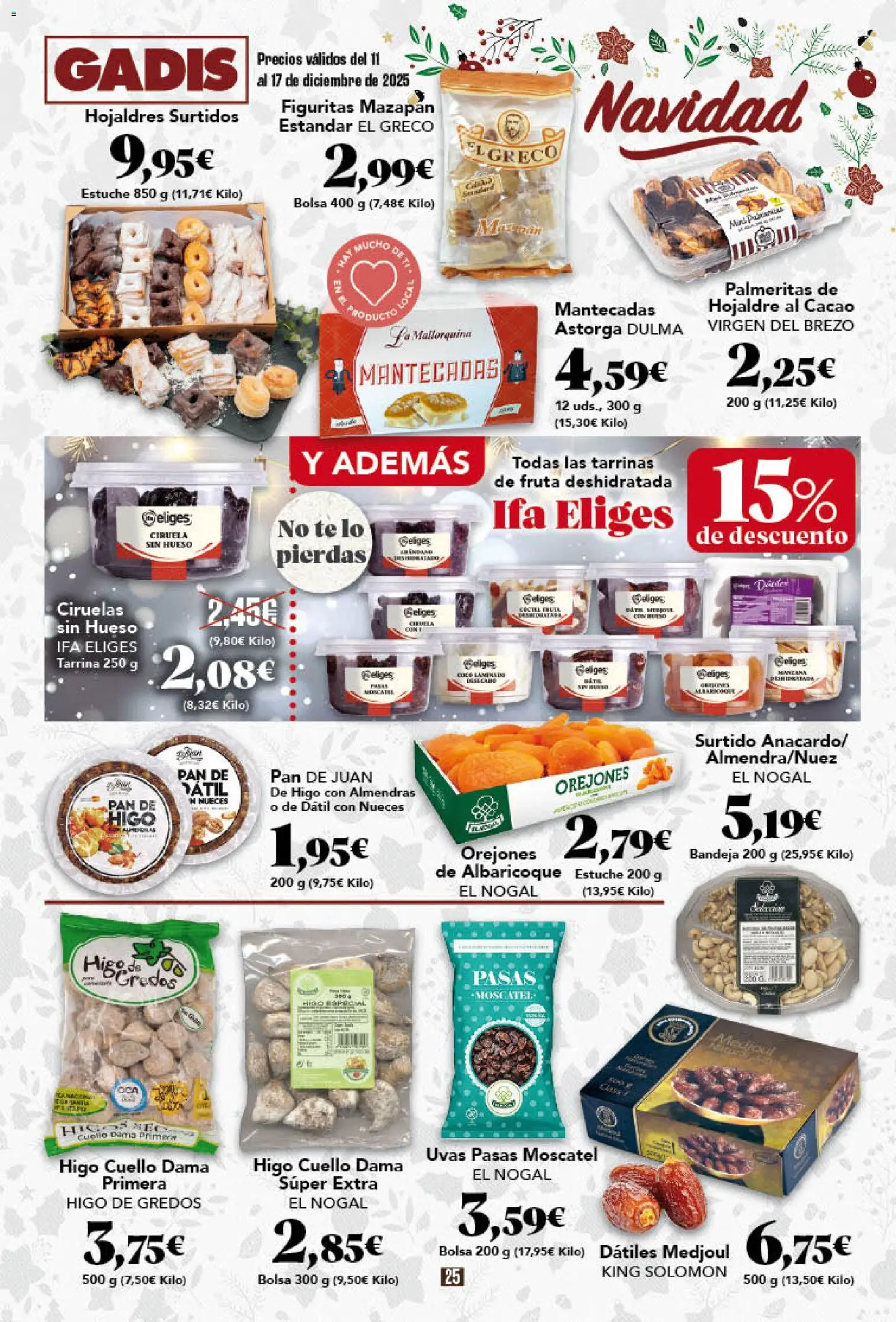 Gadis - folleto │ válido desde el 11.12.2025 | Página: 25 | Productos: Pan, Té, Bandeja, Φρυγανιές σικάλεως