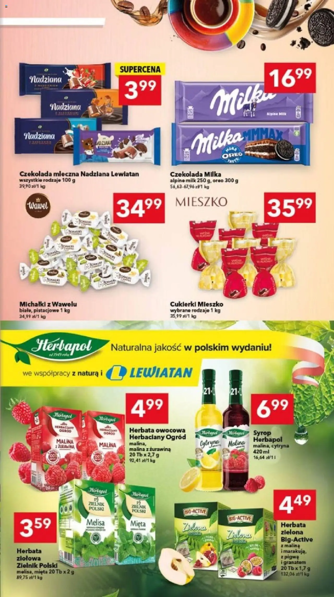 Lewiatan gazetka - Bydgoszcz od 23.10.2025 | Strona: 9 | Produkty: Pigwa, Mięta, Żurawina, Herbata