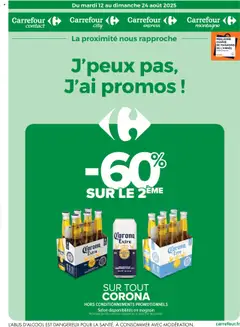 Carrefour contact - Prévisualisation de Carrefour contact catalogue J'peux pas, j'ai promos du 12 au 24 août valide à partir de 12.08.2025