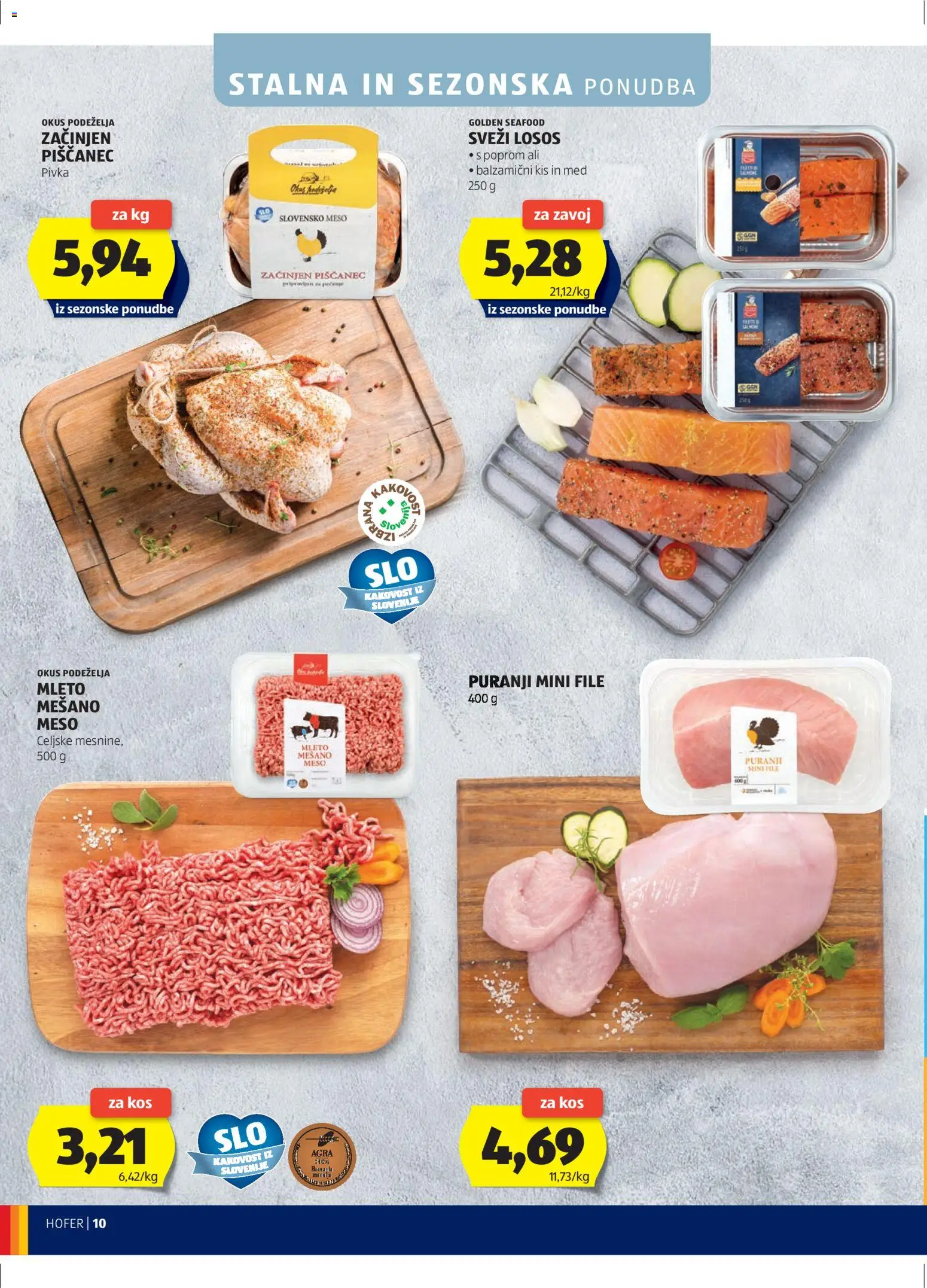 Novi Hofer katalog ponudbe – veljaven od 04.02.2026 | Stran: 10 | Izdelki: Losos, Kos, Kis