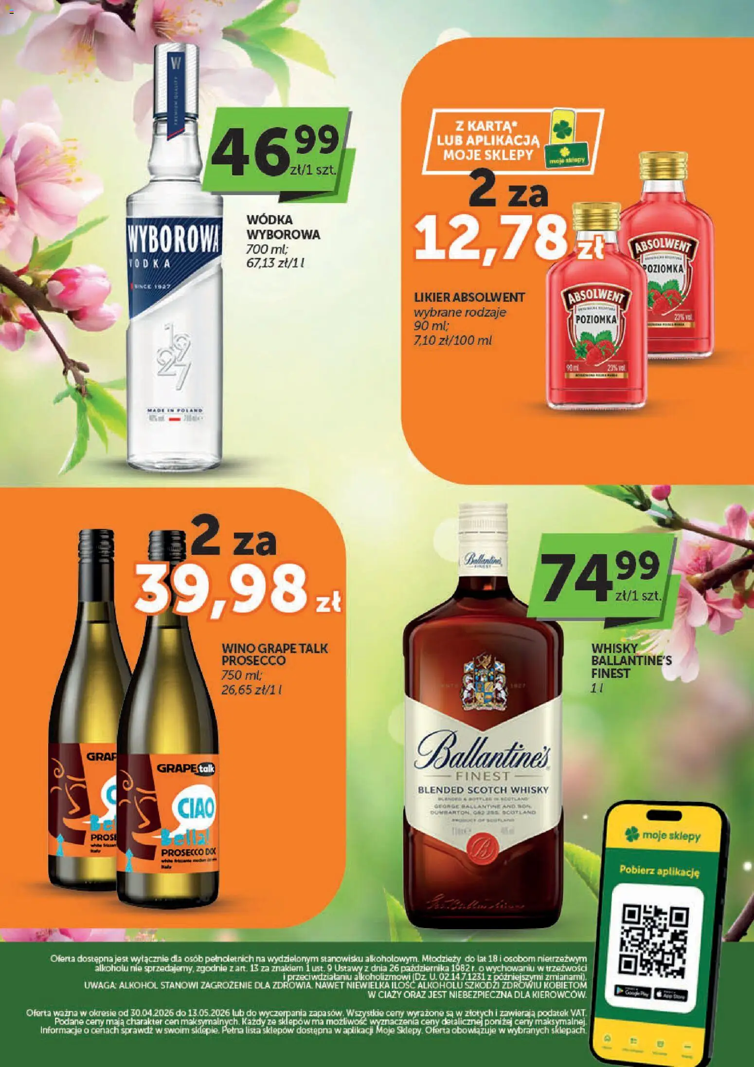 ABC gazetka alkoholowa od 30.04.2026 | Strona: 2 | Produkty: Vodka, Wino, Whisky, Prosecco