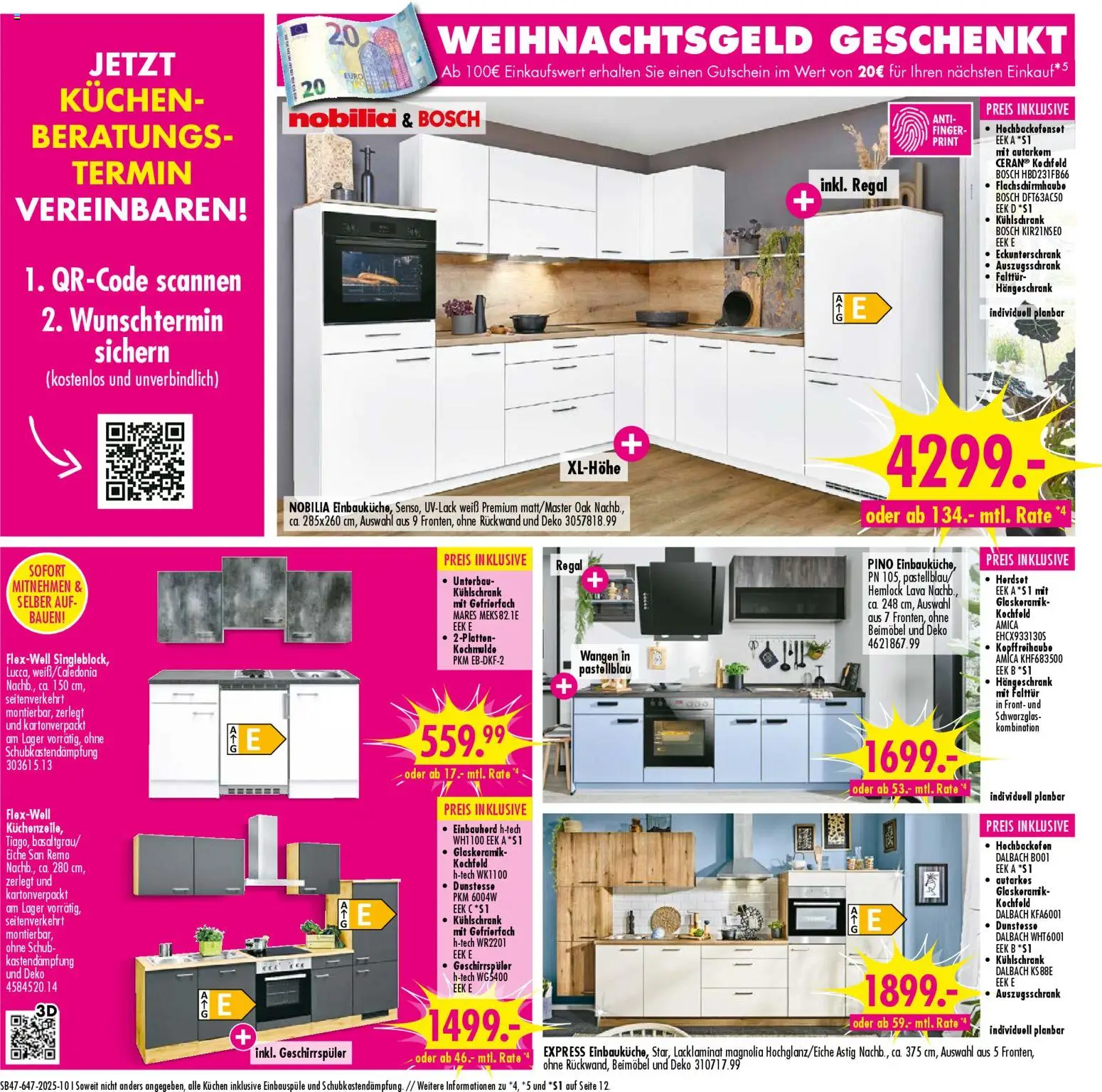 SB Möbel Boss Prospekt Neubrandenburg – gültig ab 15.11.2025 | Seite: 10 | Produkte: Geschirrspüler, Kühlschrank, Kochfeld, Hängeschrank