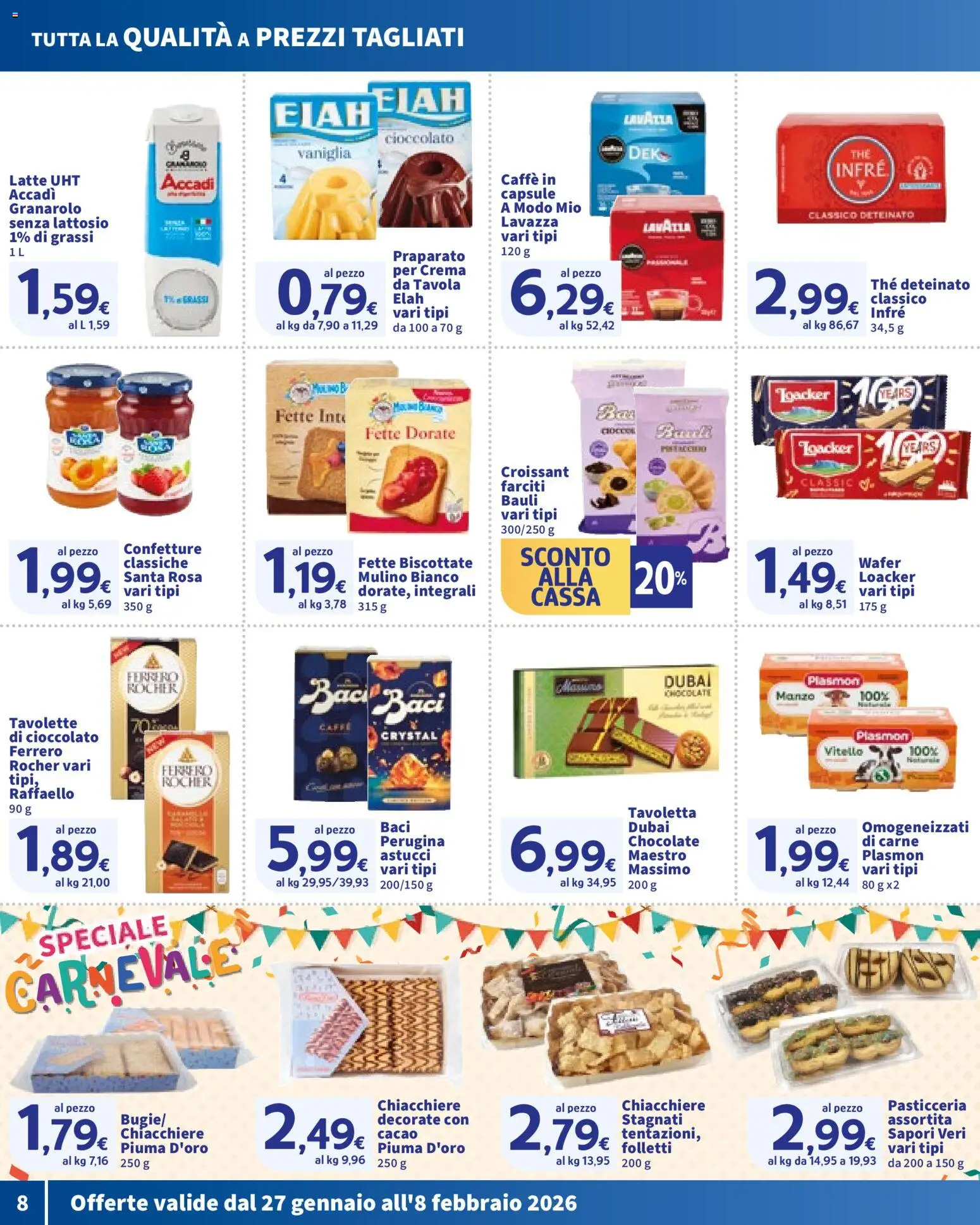 Volantino SIGMA del 27.01.2026 | Pagina: 8 | Prodotti: Crema, Manzo, Latte, Croissant