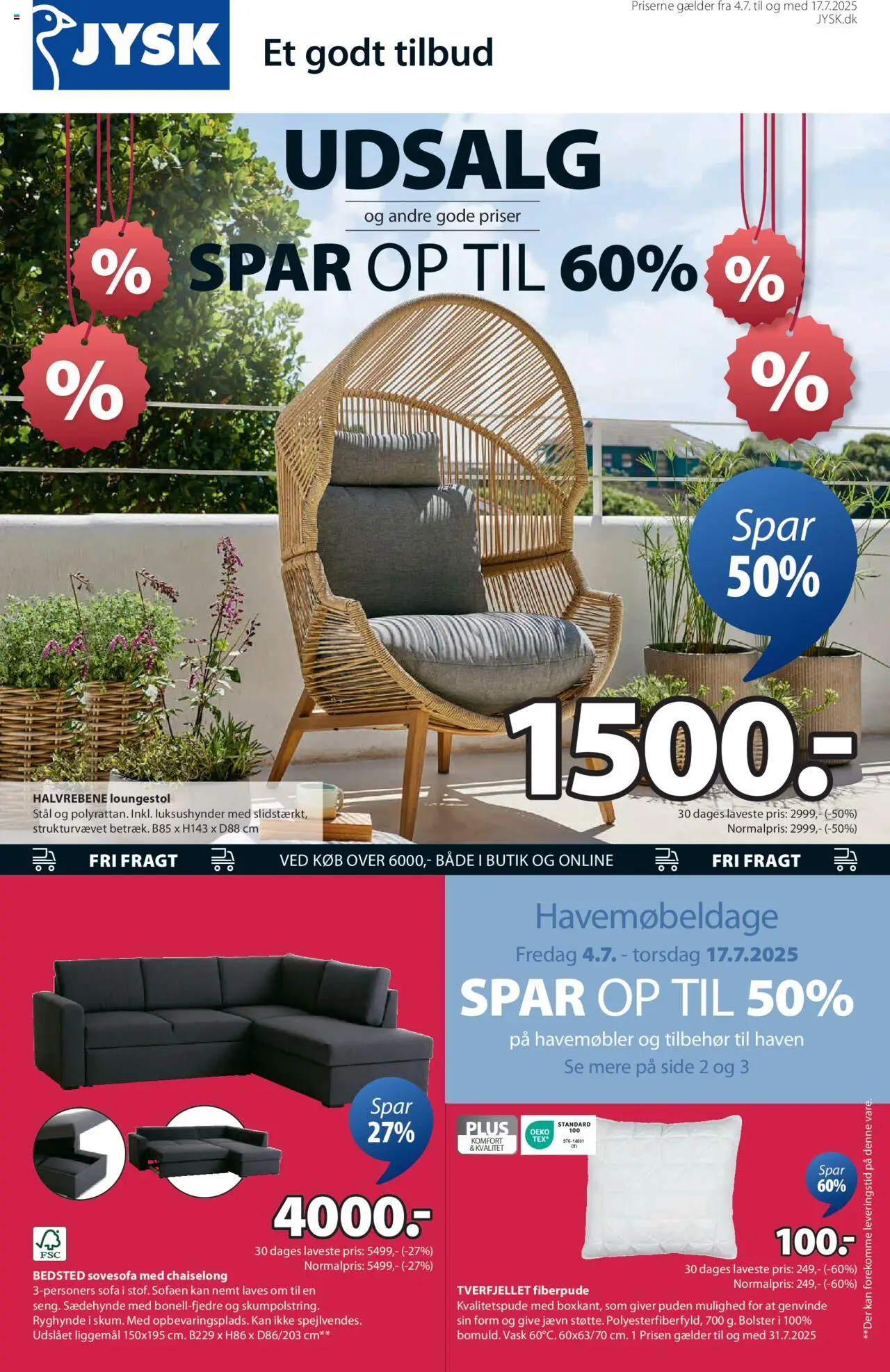 JYSK Tilbudsavis gyldig fra 04.07.2025 | Side: 1