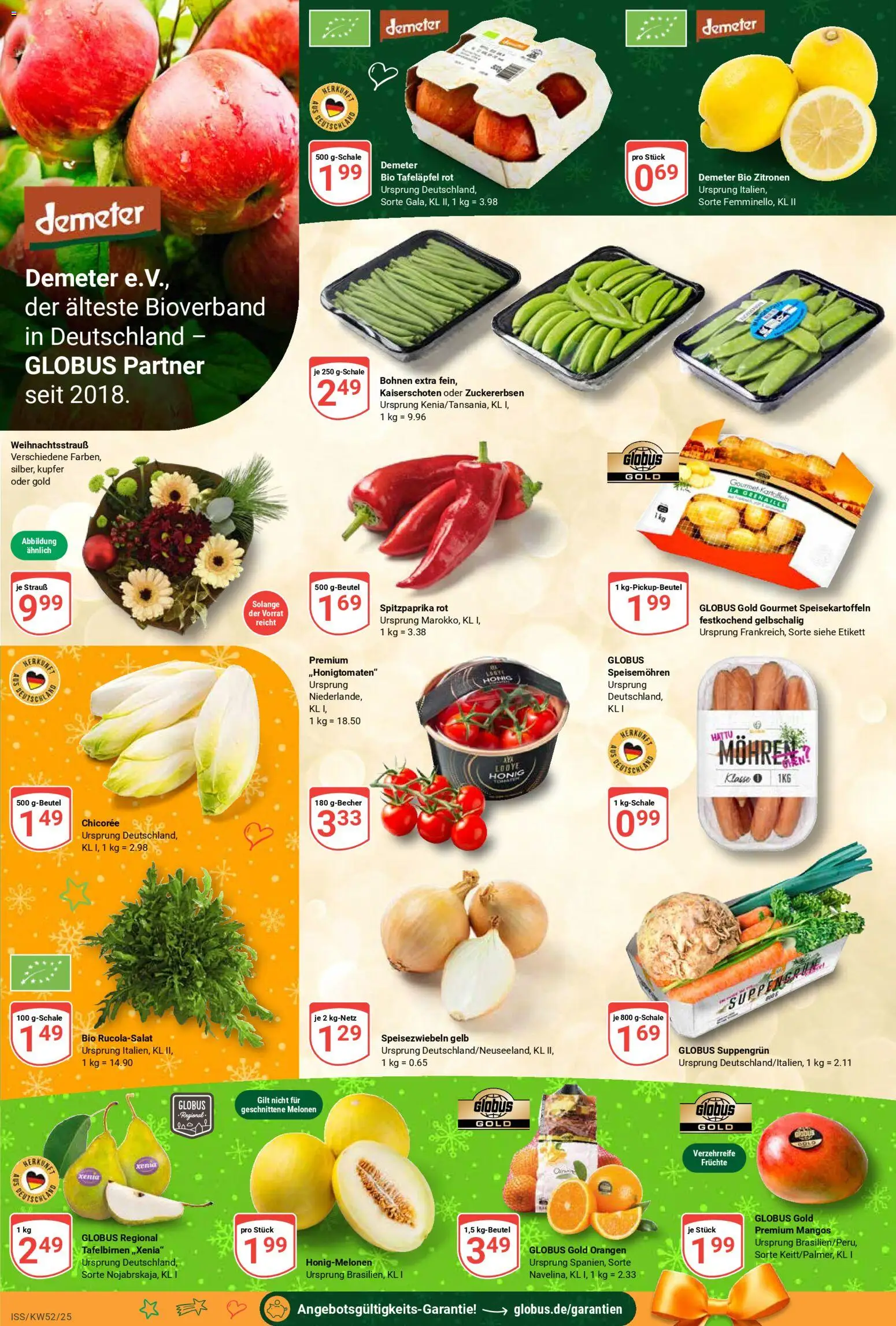 Globus Prospekt 	 – gültig ab 22.12.2025 | Seite: 11 | Produkte: Orangen, Mohren, Kartoffeln, Zitronen