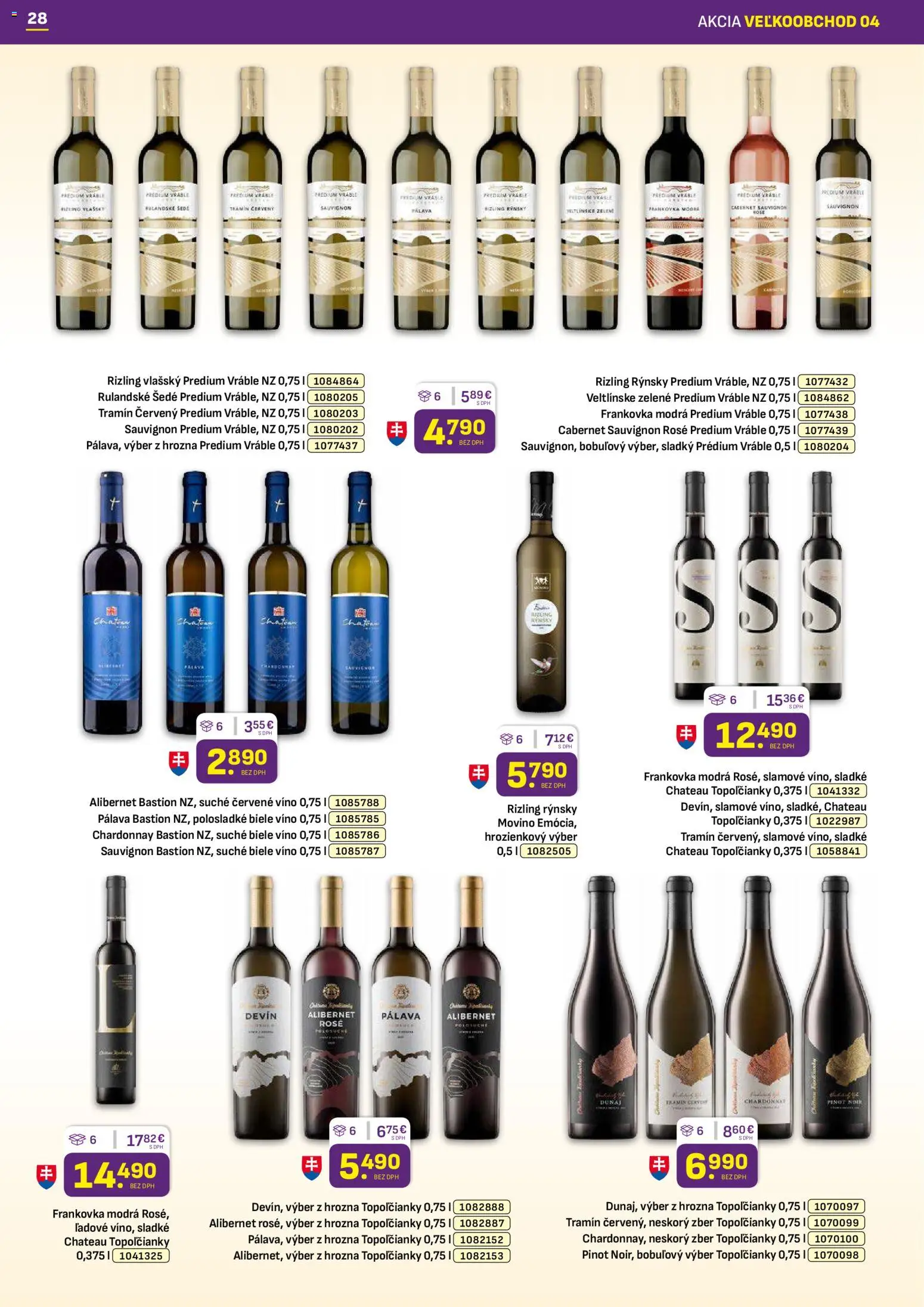 Nové Libex akcie – leták je platný od 16.02.2026 | Strana: 28 | Produkty: Biele víno, Víno, Červené víno