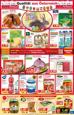 Norma Flugblatt ab 23.03.2026 gültig | Seite: 13 | Produkte: Salat, Joghurt, Schweinefleisch, Tomaten