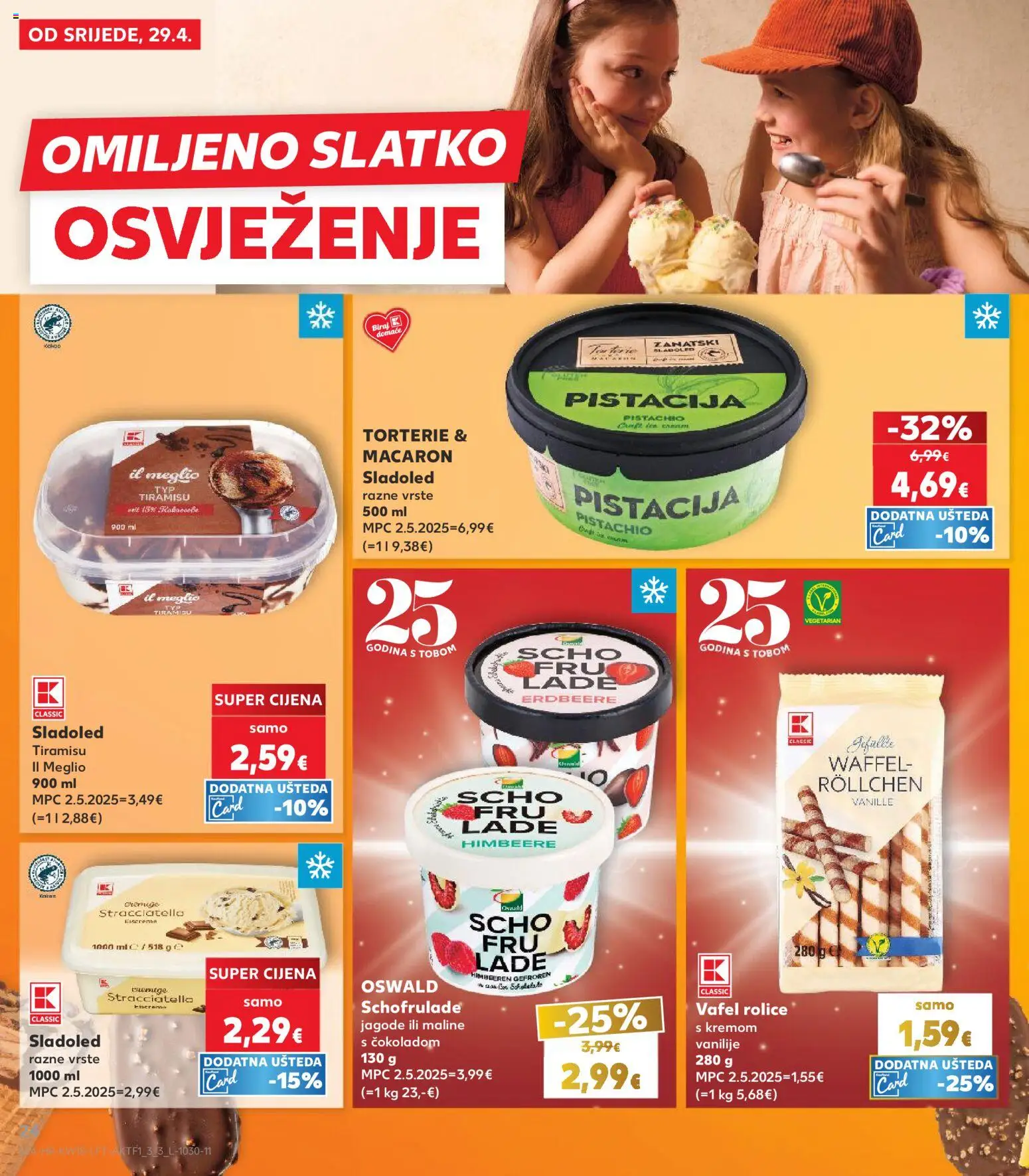 Kaufland HR akciós ujság - amely érvényes a következő dátumtól: 29.04.2026 | Oldal: 24 | Termékek: Tiramisu