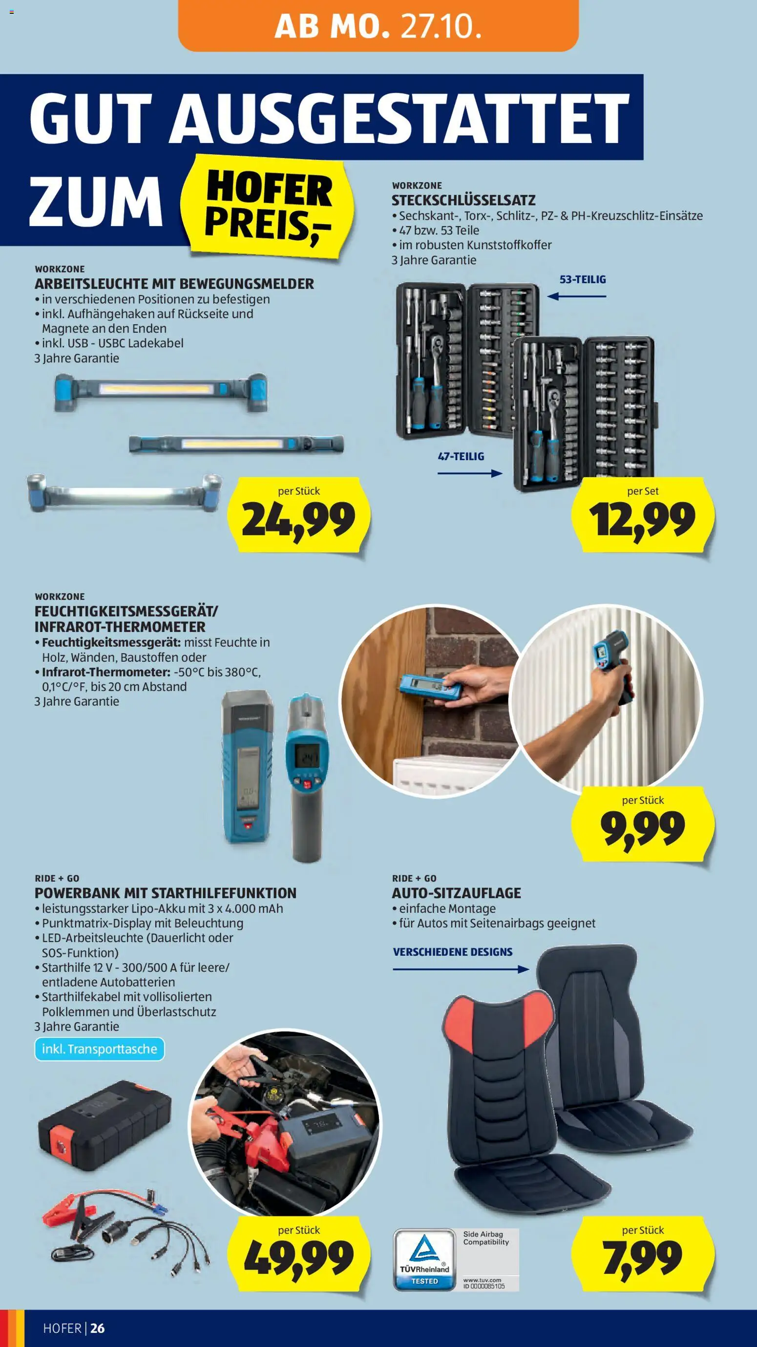 Hofer AT akciós ujság - amely érvényes a következő dátumtól: 24.10.2025 | Oldal: 30 | Termékek: Powerbank, USB