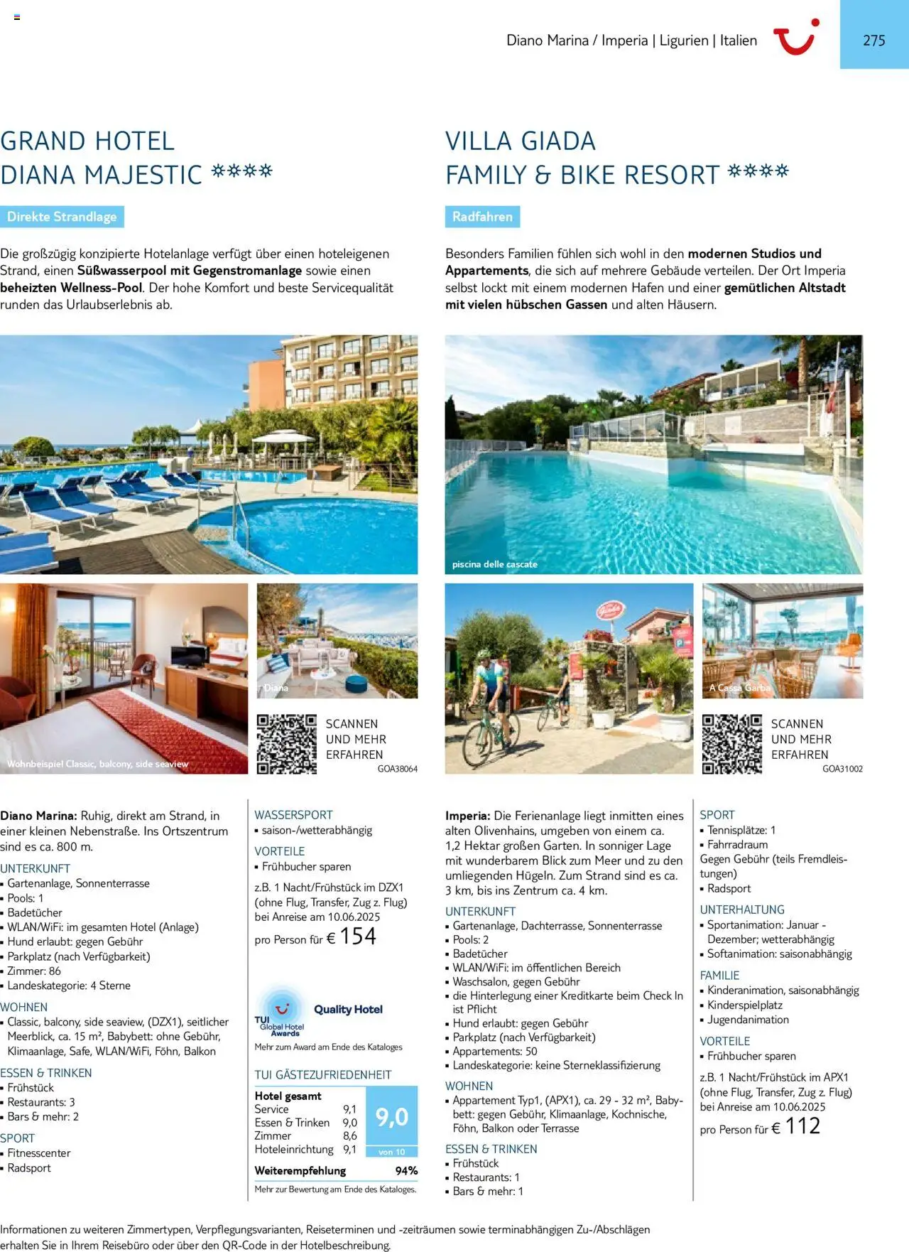 Aida - Urlaub mit eigener Anreise 2025/26 – gültig ab 01.11.2024 | Seite: 275 | Produkte: Bett, Babybett