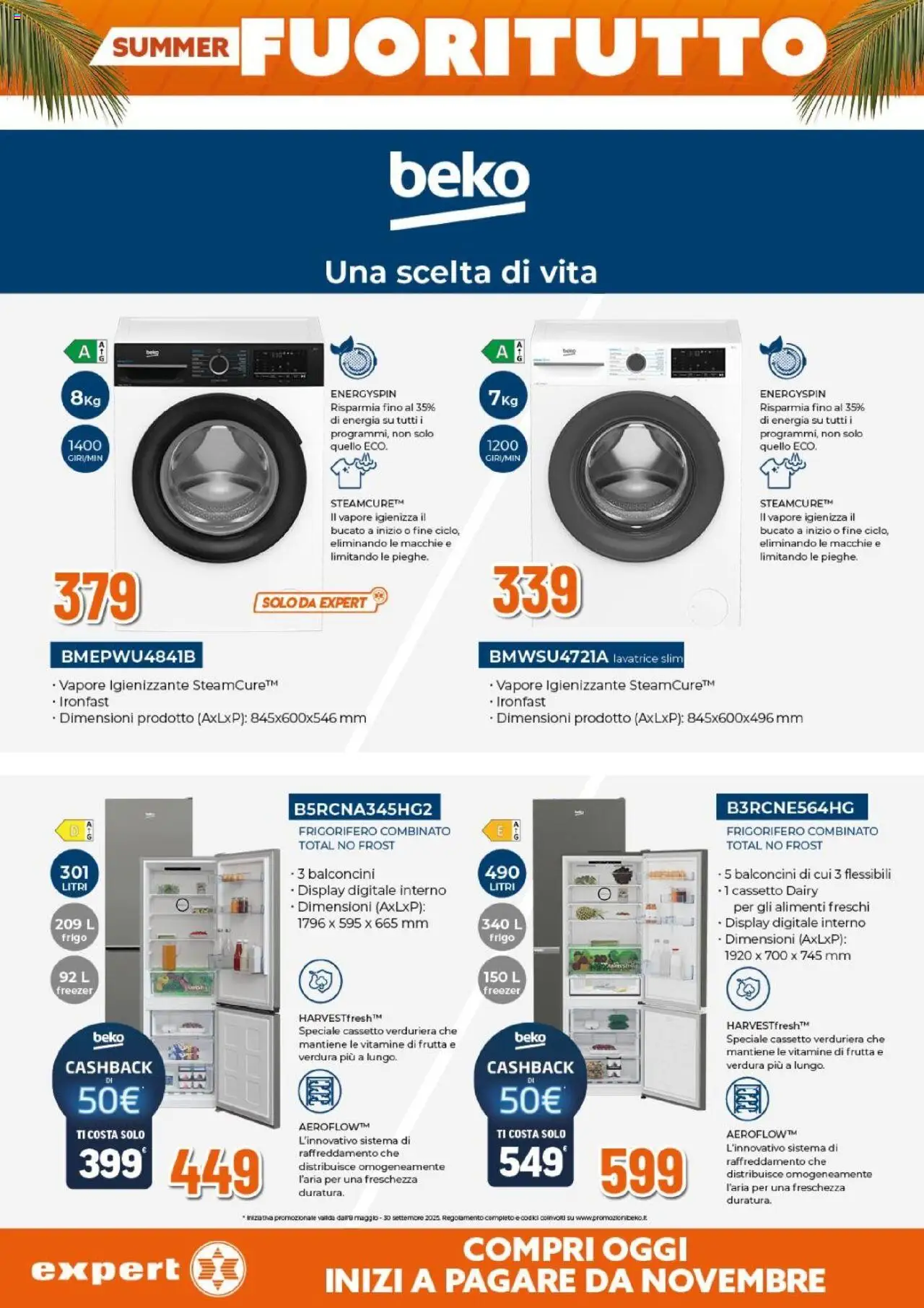 Volantino Expert del 31.07.2025 | Pagina: 3 | Prodotti: Freezer, Lavatrice, Frigorifero, Frigorifero combinato