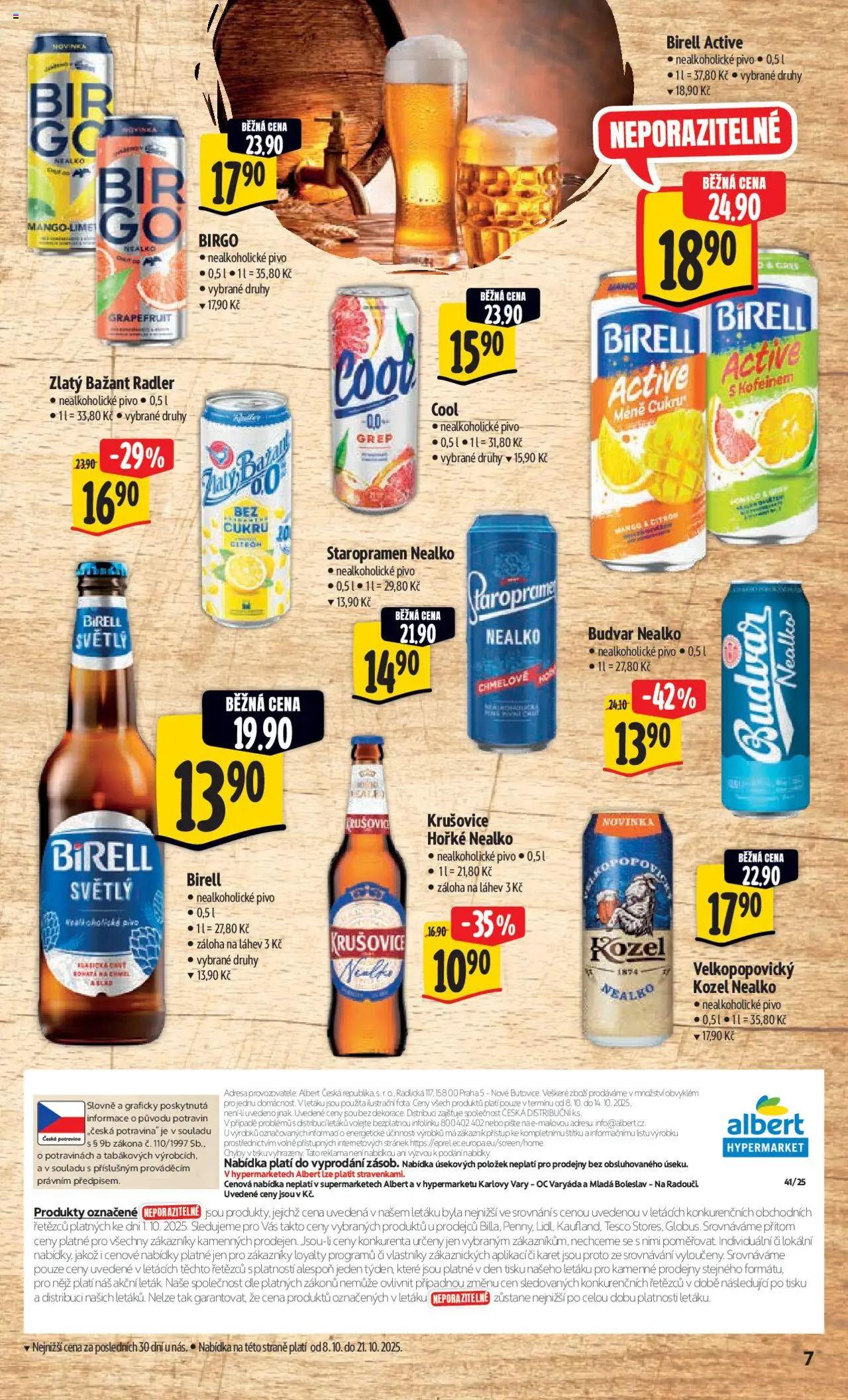Albert leták - Hypermarket od 08.10.2025 | Strana: 12 | Produkty: Budvar, Staropramen, Radler, Krušovice