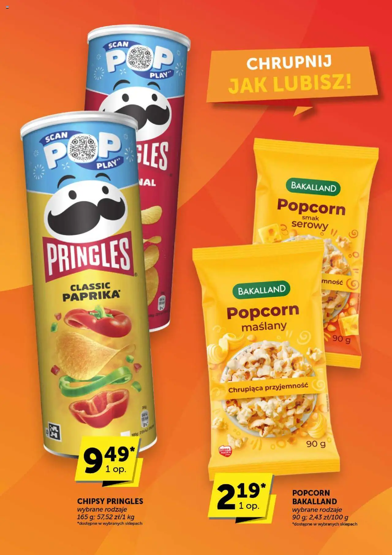 Groszek Gazetka od 24.07.2025 | Strona: 27 | Produkty: Chipsy pringles, Półka, Popcorn, Pringles