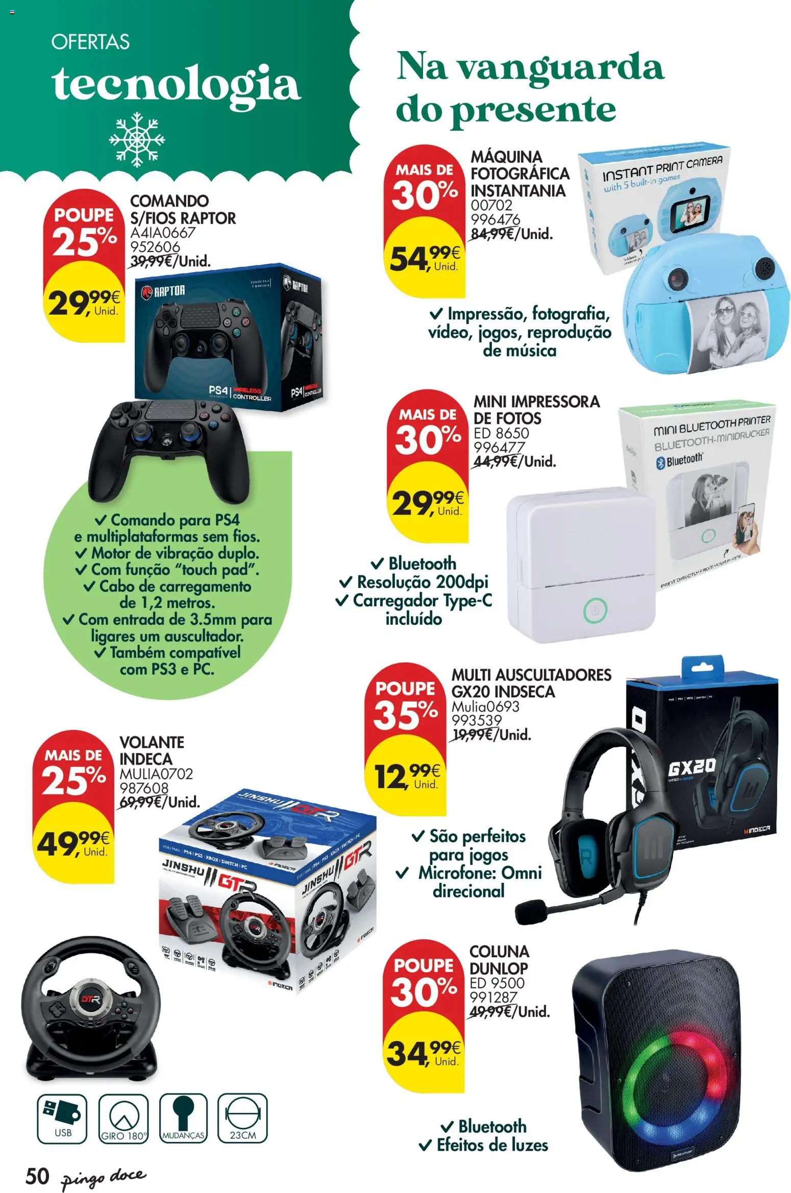 Pingo Doce - Natal │ válido de 11.11.2025 | Página: 50 | Produtos: PC, Impressora, Jogos, Microfone