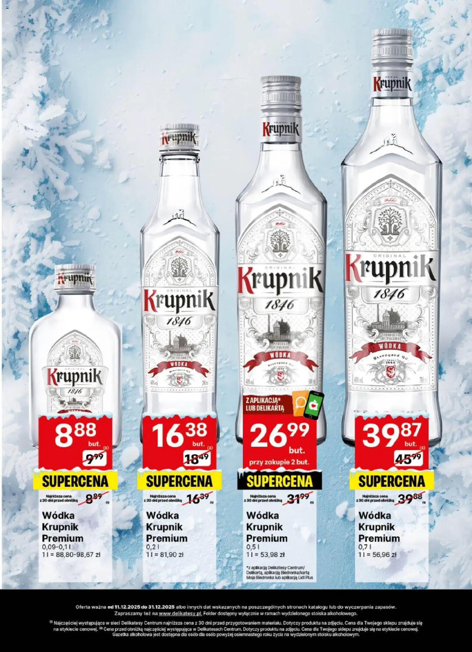 Delikatesy Centrum Gazetka - DeliBarek od 11.12.2025 | Strona: 13 | Produkty: Delikatesy, Krupnik wódka, Wódka