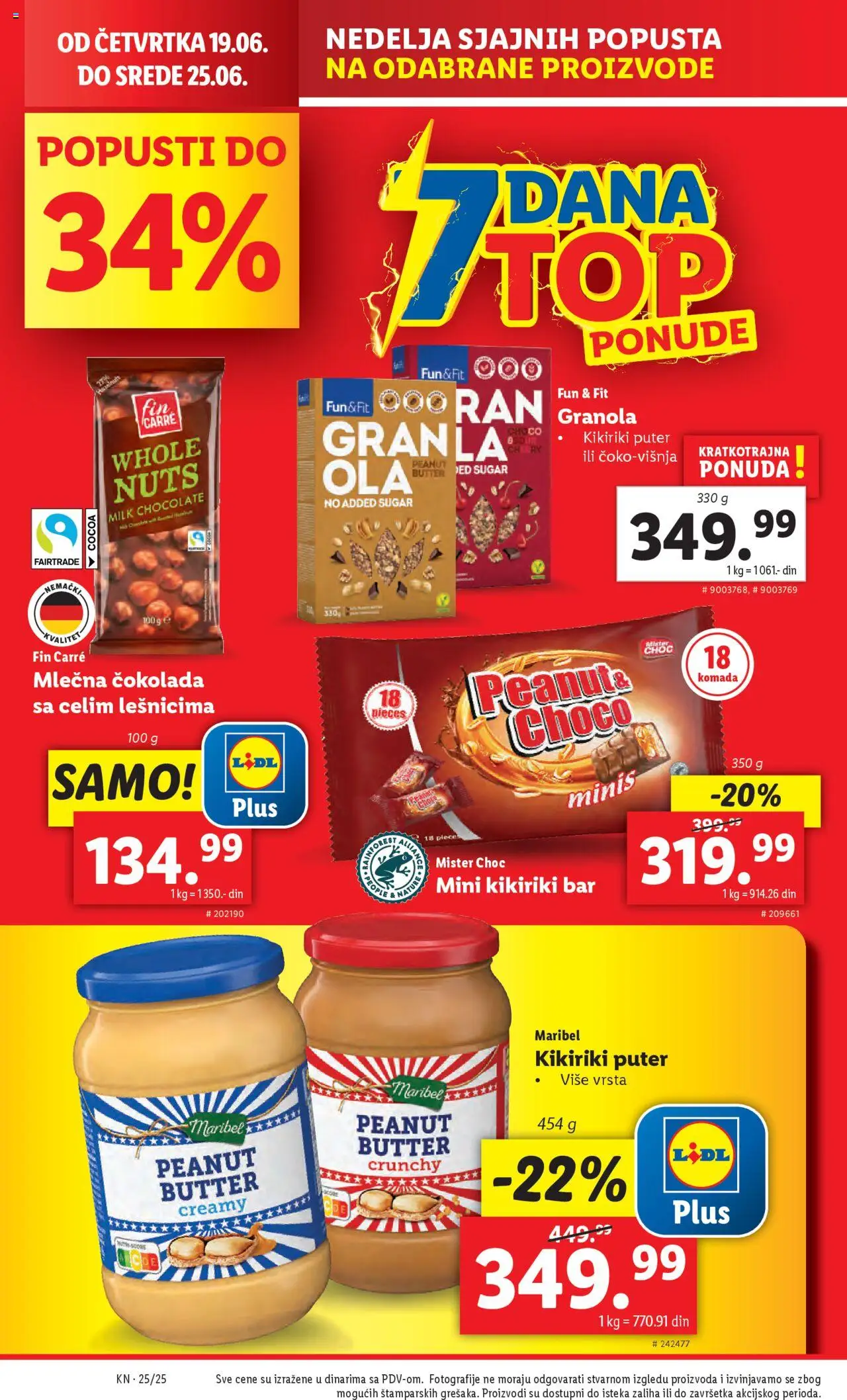Lidl katalog - važi od 19.06.2025 | Strana: 24 | Proizvode: Granola, Kikiriki, Puter, Čokolada