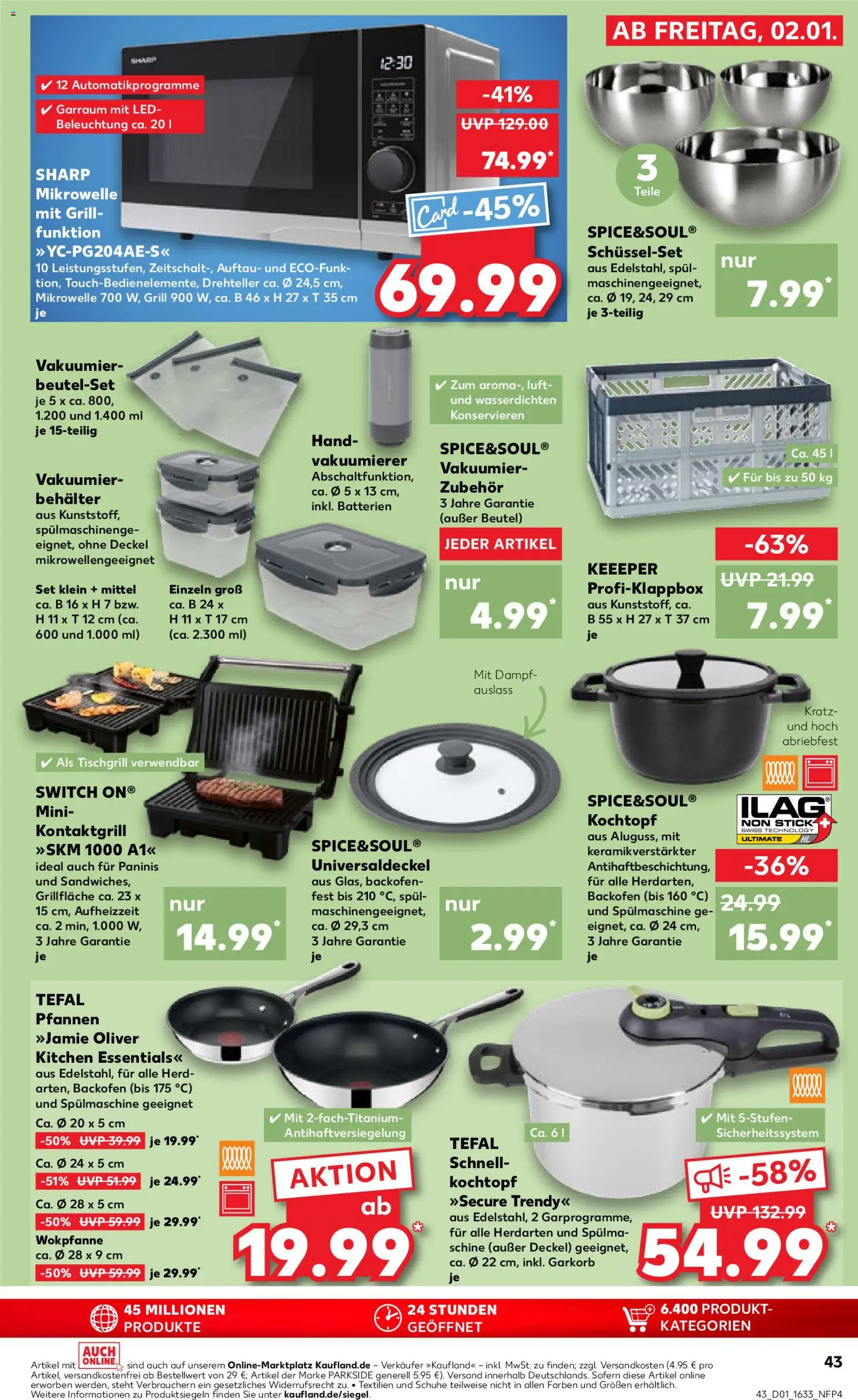 Kaufland prospekt Speyer	 – gültig ab 02.01.2026 | Seite: 43 | Produkte: Herd, Grill, Vakuumierer, Box