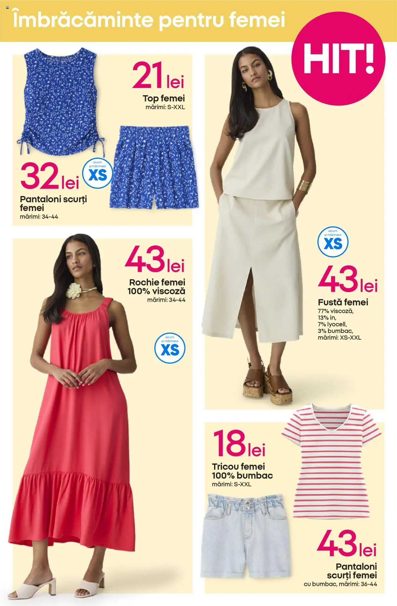 Catalog Pepco – valabil de la 19.06.2025 | Pagină: 9 | Produse: Rochie, Tricou, Pantaloni, Pantaloni scurți
