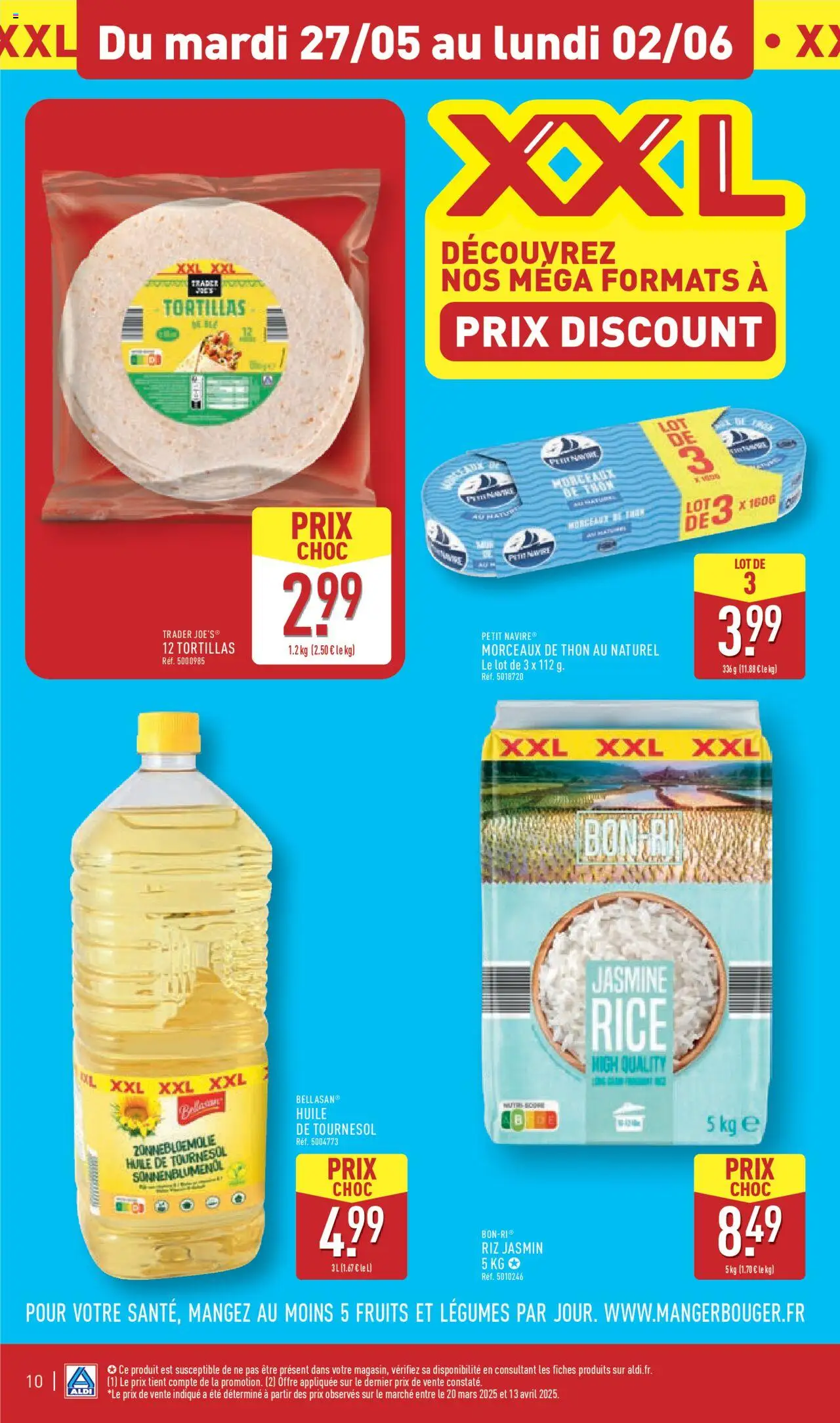  | Page: 13 | Produits: Thon au naturel, Tortillas, Thon, Riz