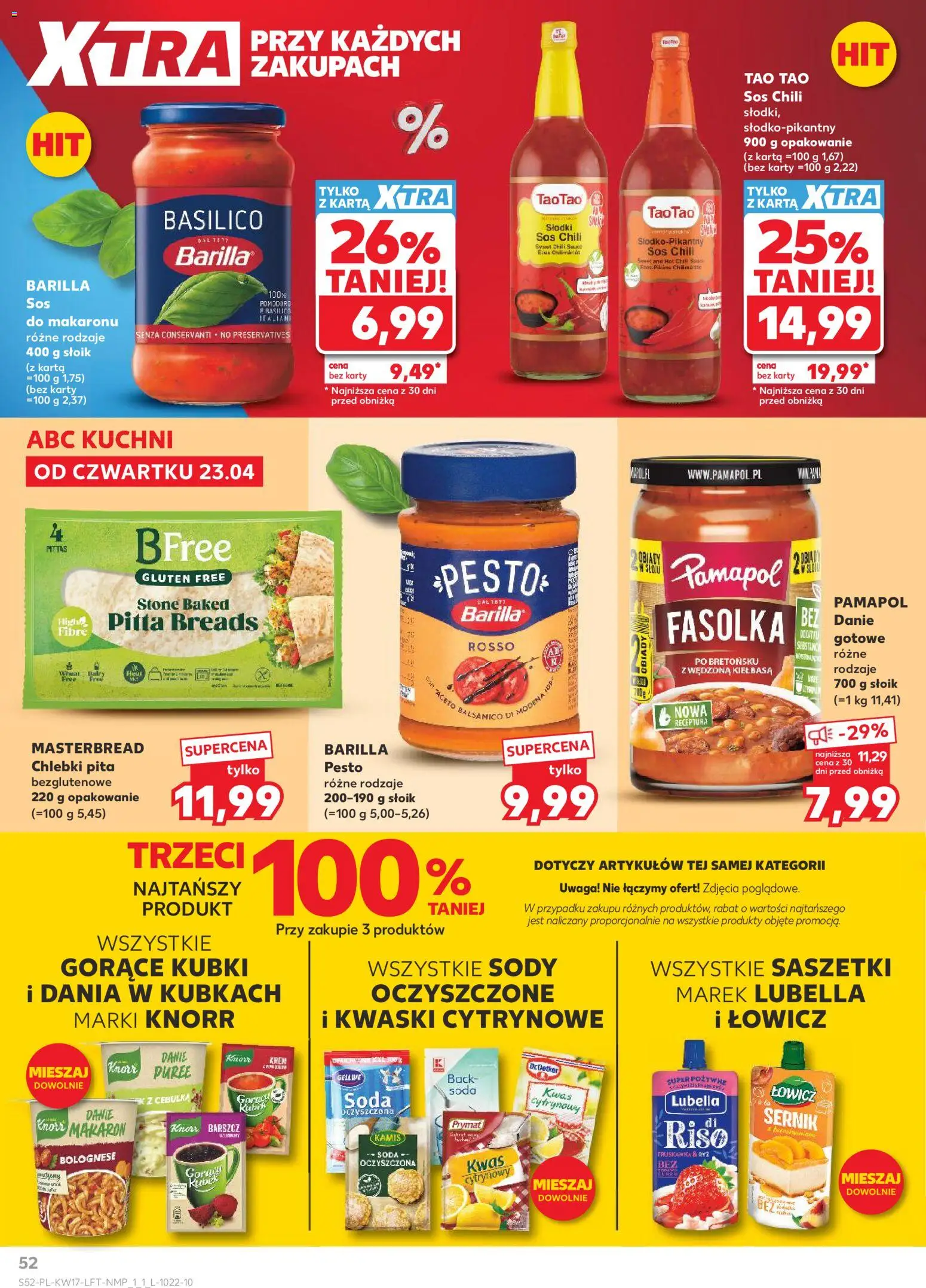 Kaufland gazetka od 23.04.2026 | Strona: 52 | Produkty: Barszcz, Karta, Pita, Sos
