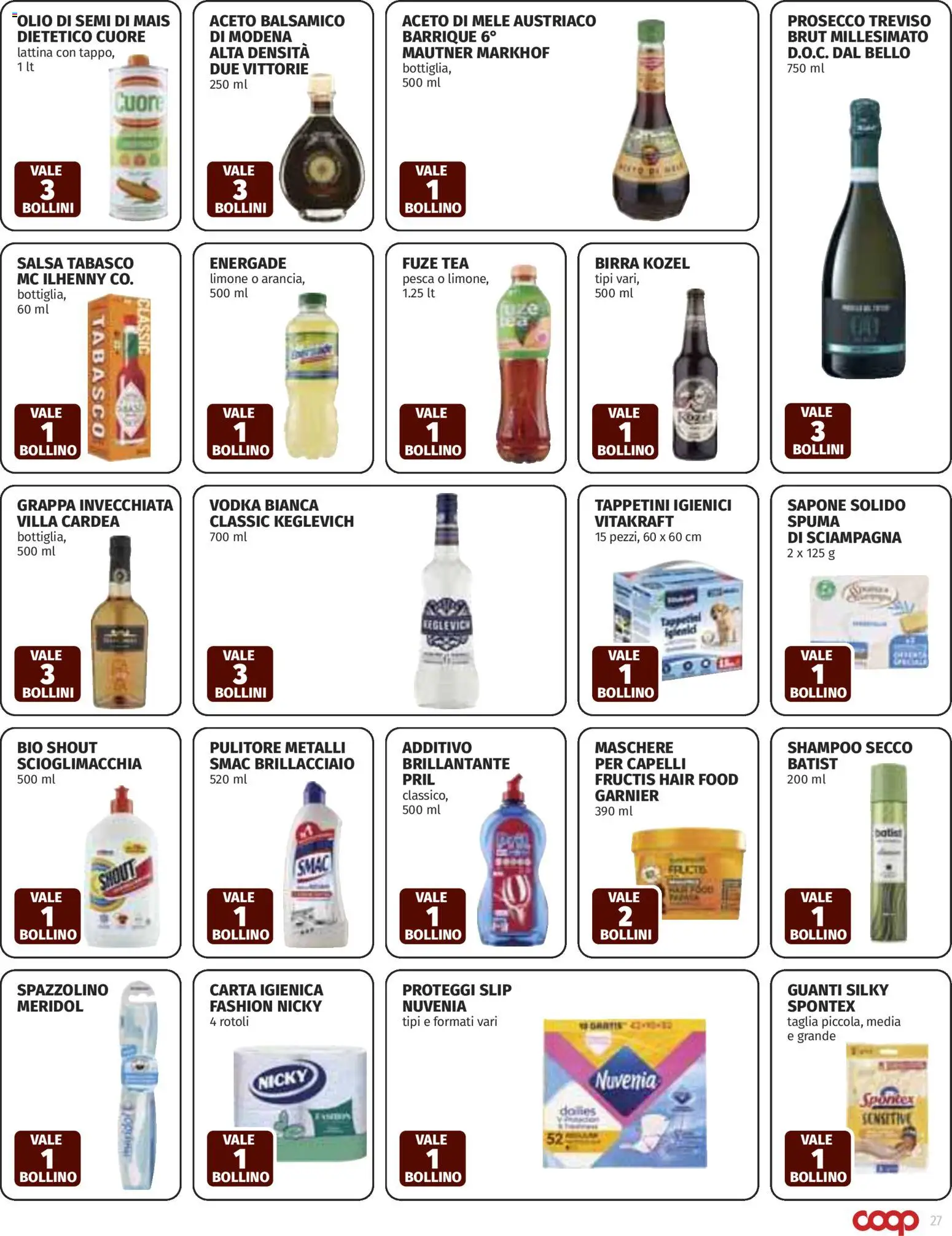 Volantino COOP del 12.03.2026 | Pagina: 27 | Prodotti: Sapone, Spazzolino, Limone, Pesca