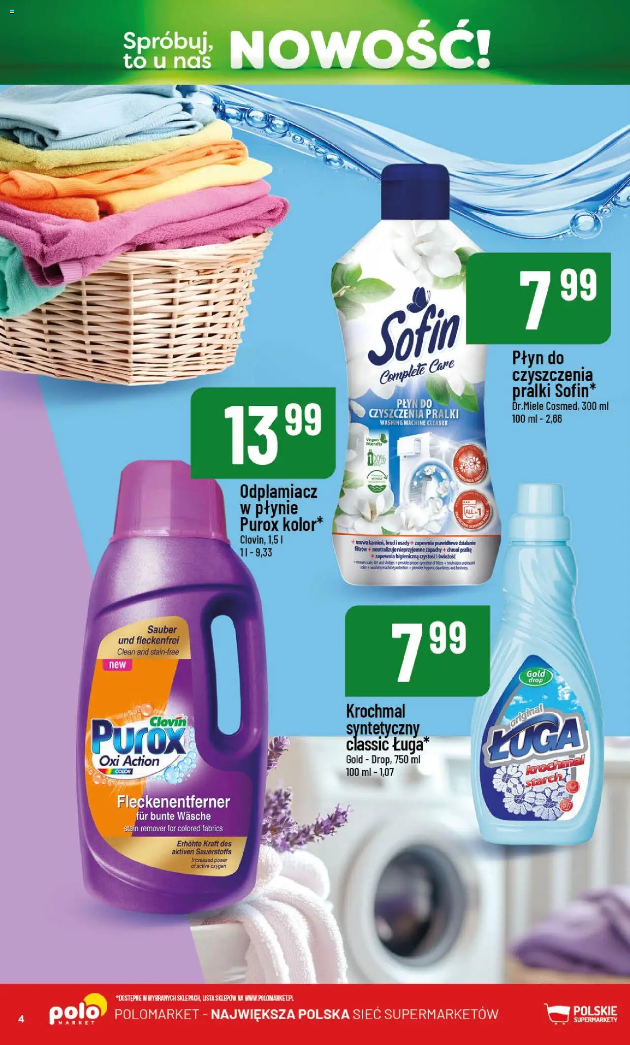 POLOmarket Gazetka - Nowości od 01.05.2025 | Strona: 4 | Produkty: Płyn do czyszczenia pralki, Cleaner, Odplamiacz