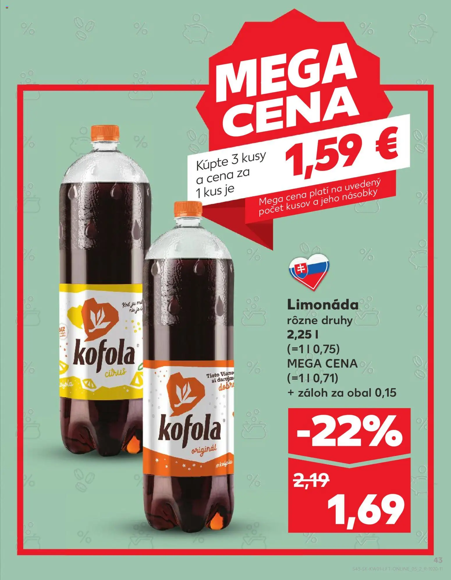 Nové Kaufland akcie – leták je platný od 02.01.2026 | Strana: 43 | Produkty: Kofola