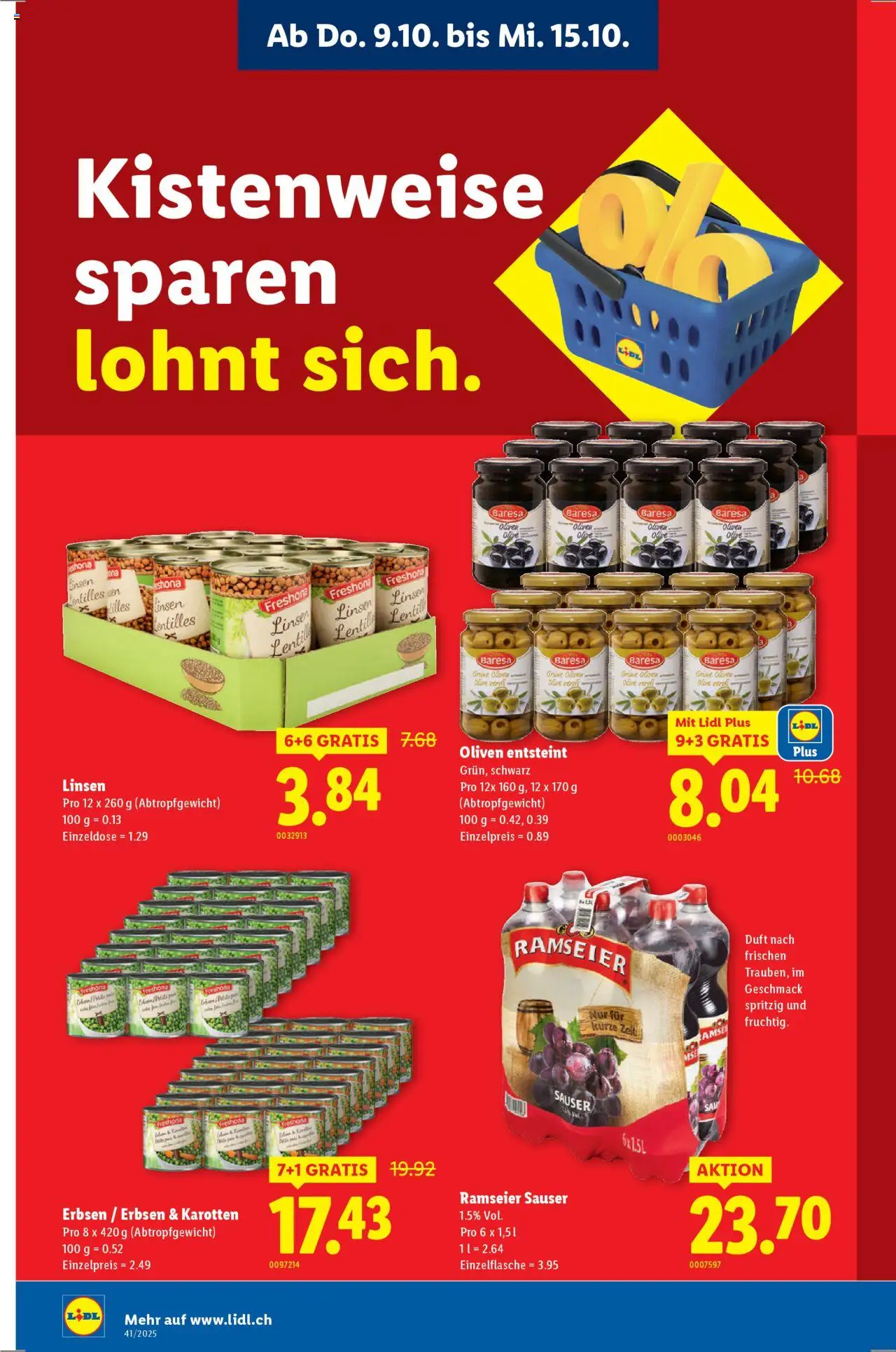 Lidl Aktionen – gültig ab 09.10.2025 | Seite: 12 | Produkte: Duft, Erbsen