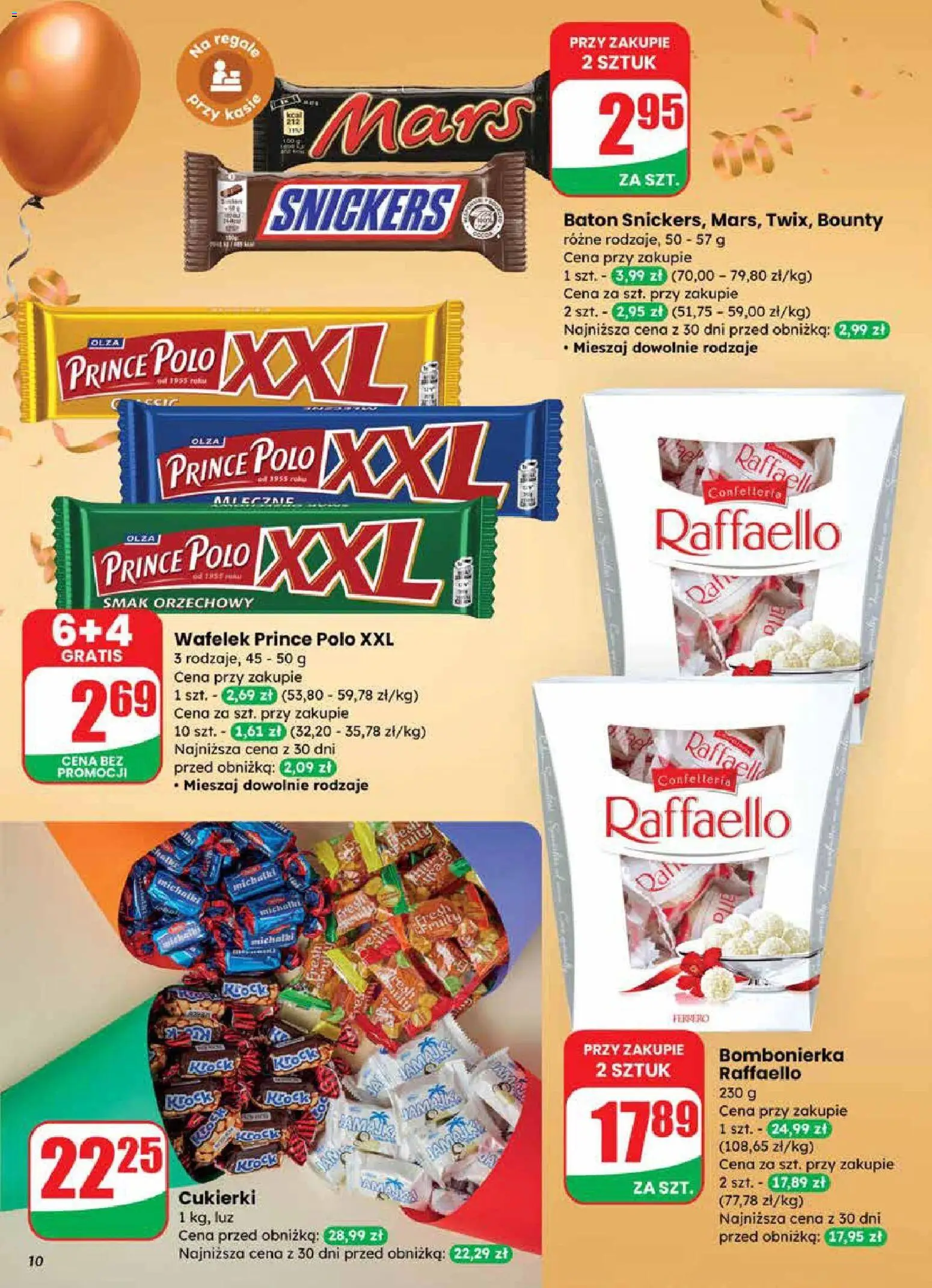 Dino Gazetka od 27.12.2025 | Strona: 10 | Produkty: Prince polo xxl, Bombonierka, Baton, Cukierki
